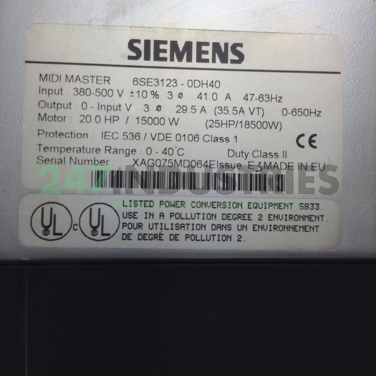 6SE3123-0DH40 Siemens Image 2