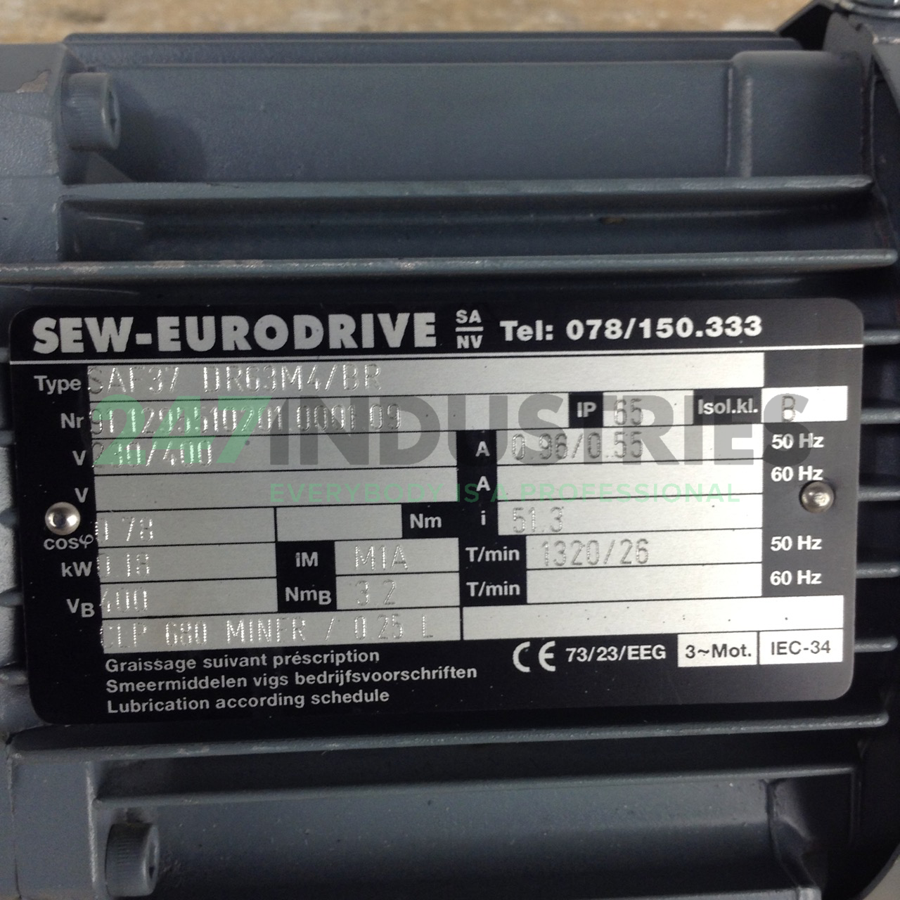 SAF37/DRG3M4/BR SEW-EURODRIVE Image 2