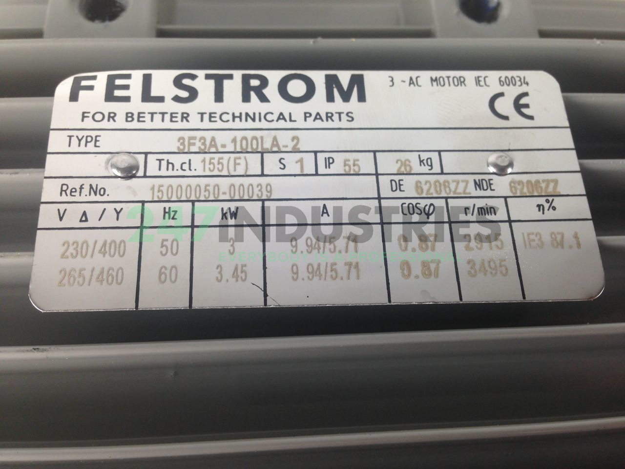 3F3A-100LA-2B34 Felstrom Image 3