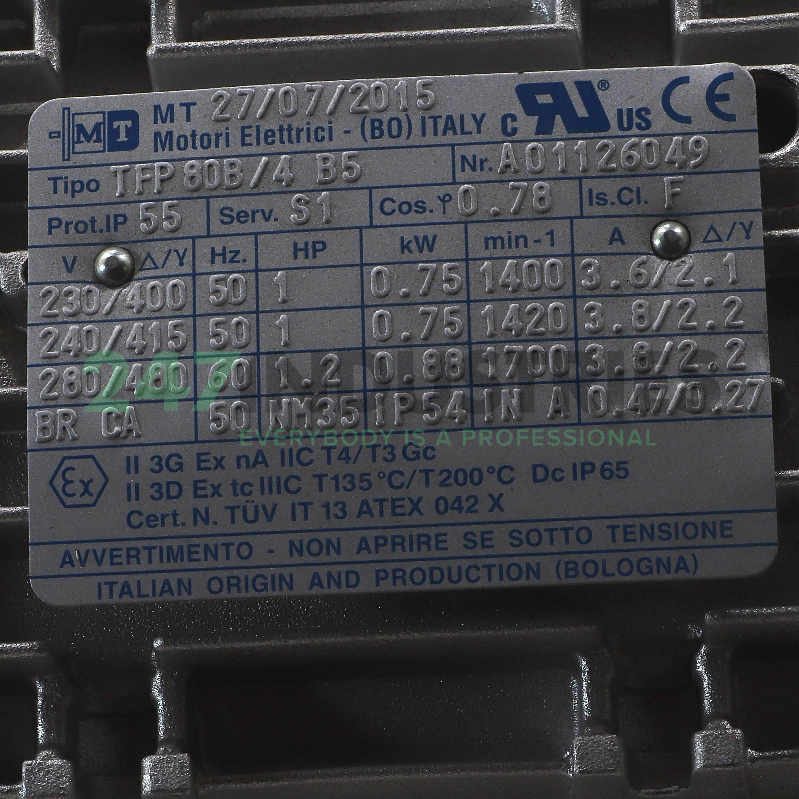 TFP80B-4-B5 MT Motori Elettrici Image 2