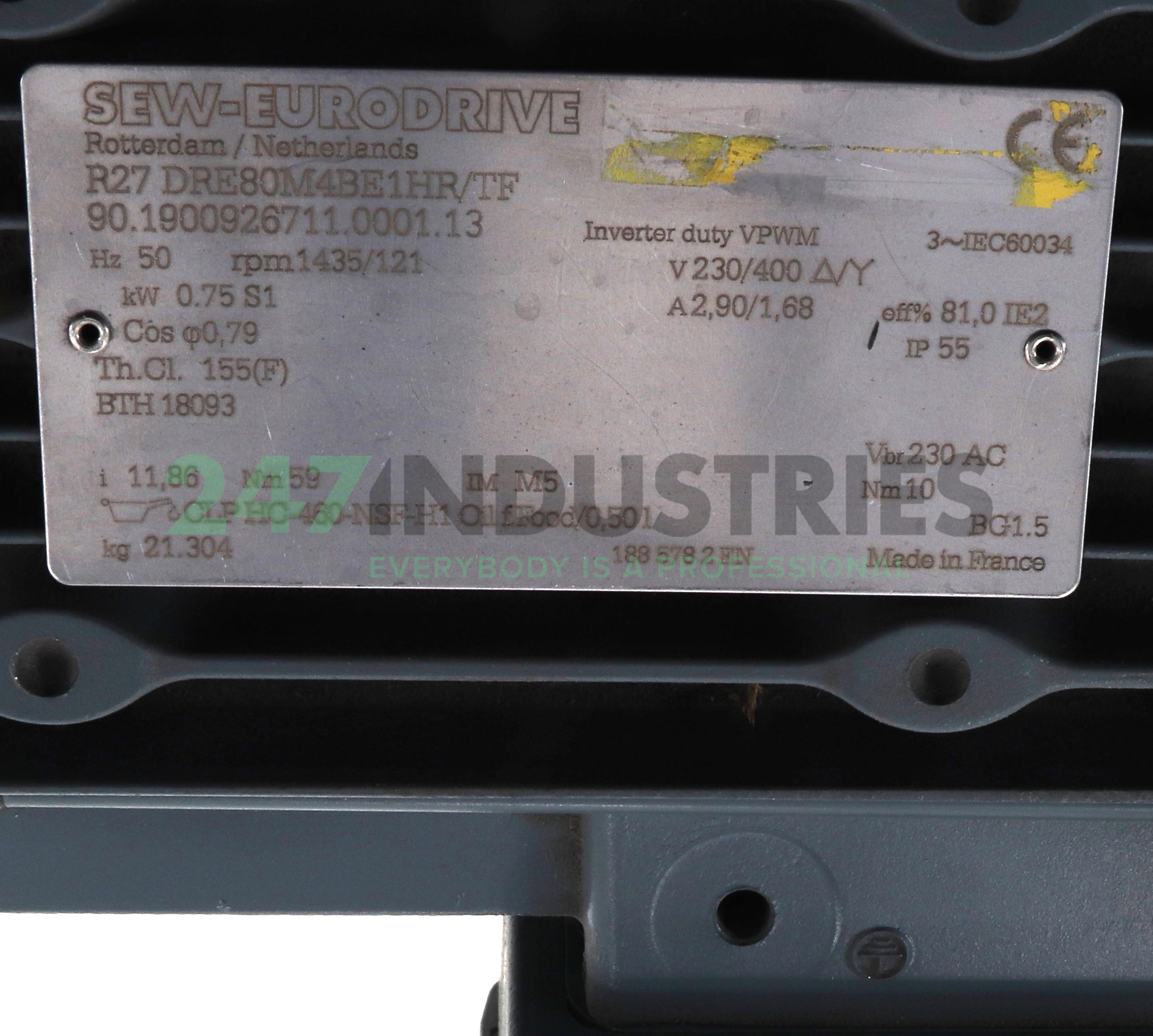 R27/DRE80M4BE1HRTF SEW-EURODRIVE Image 2