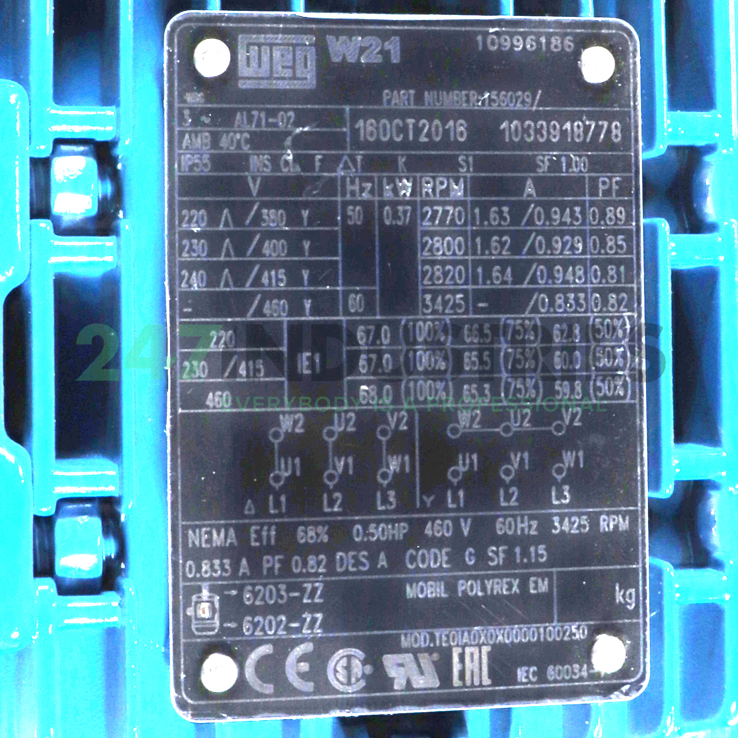 0.37K31AL1712B3 WEG Image 2