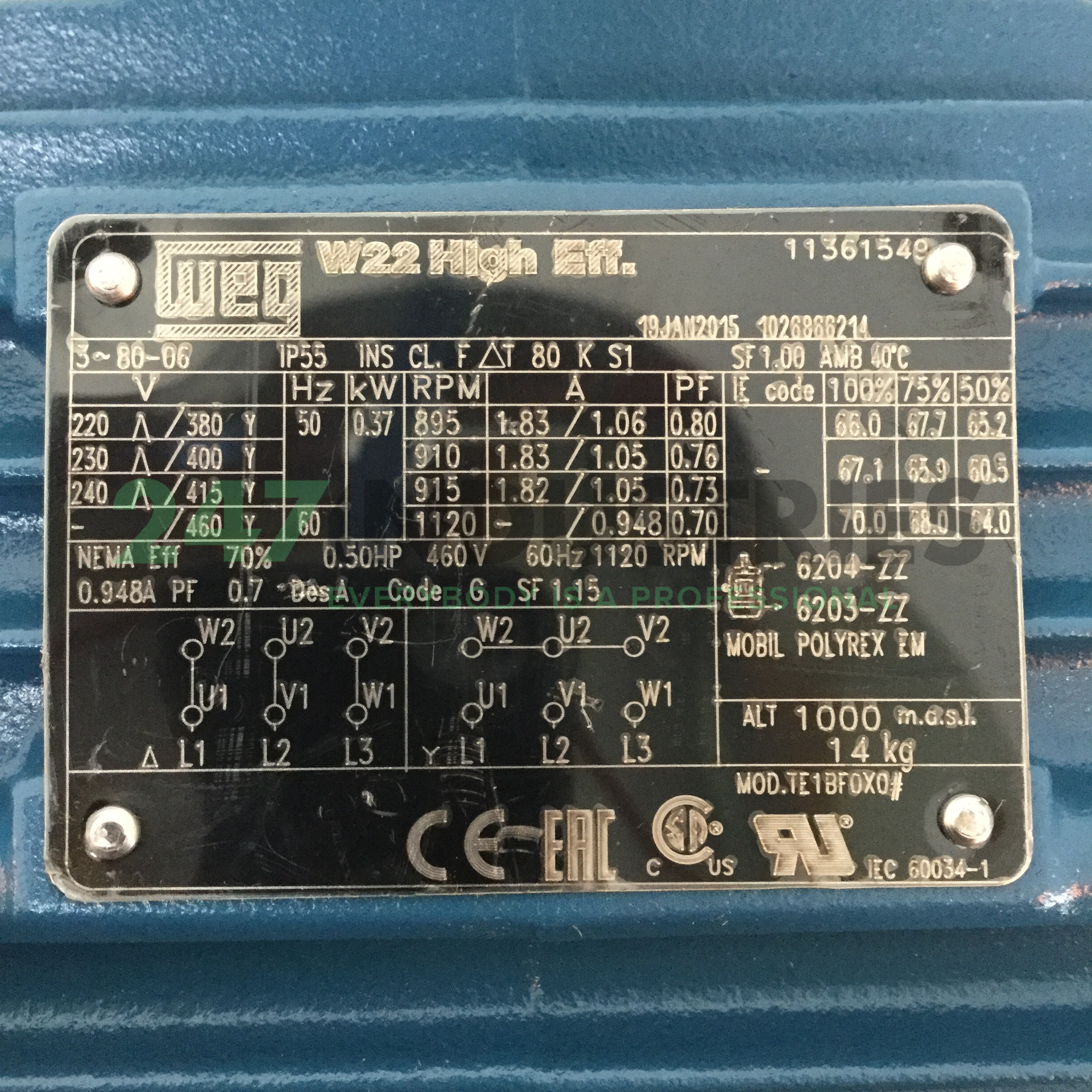 0.37K31CI0806B3 WEG Image 4