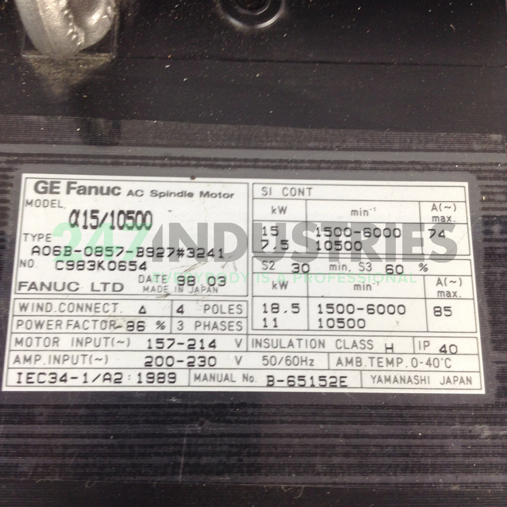 A06B-0857-B927/3241 Fanuc Image 2