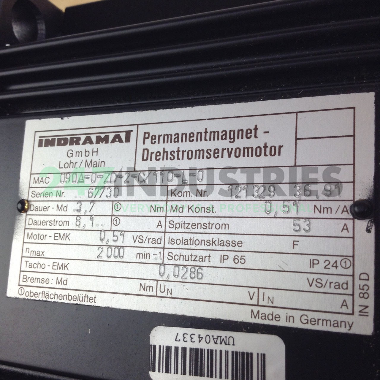 MAC090A-0-ZD-2-C/110- Indramat Image 2