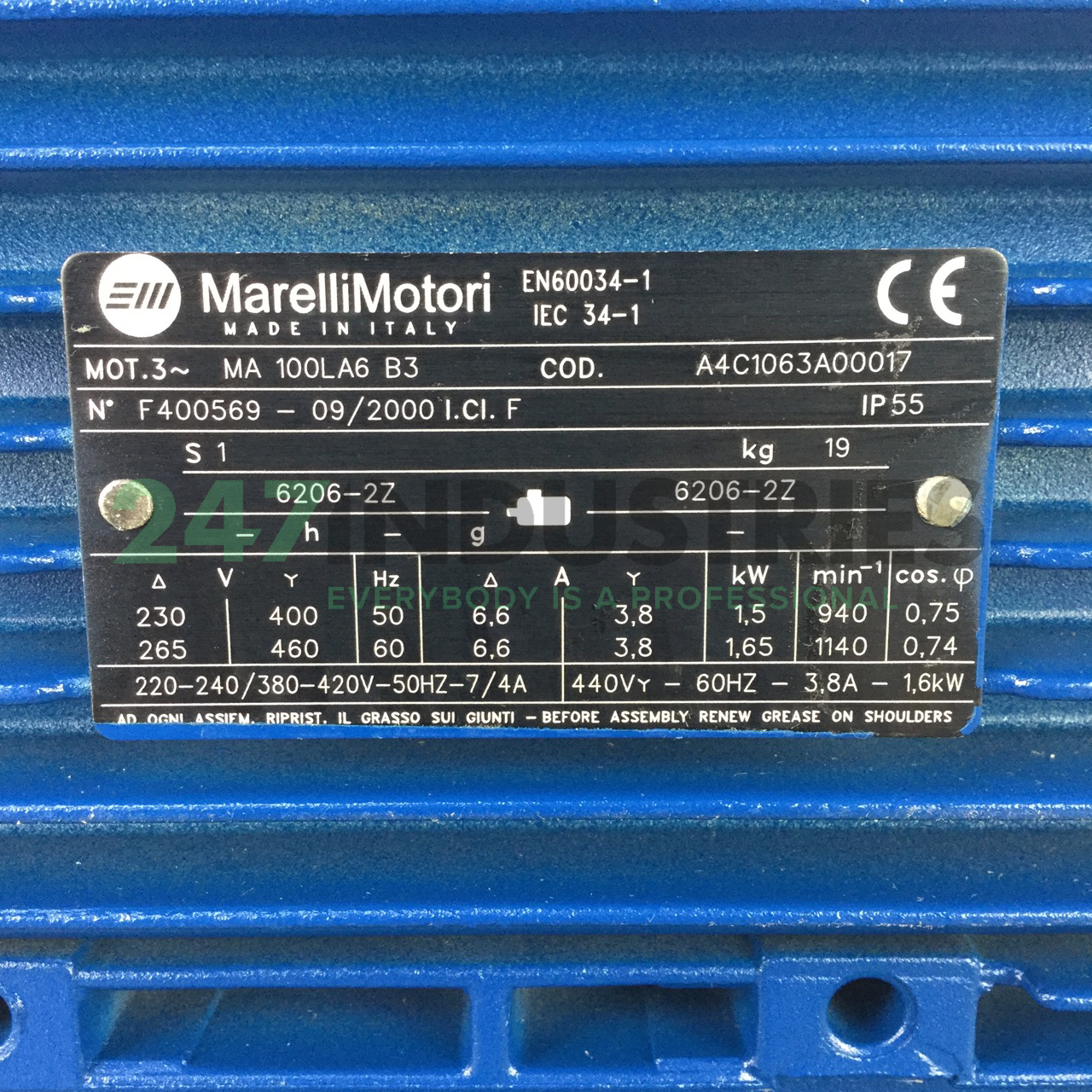 A4C1063A00017 Marelli Motori Image 2