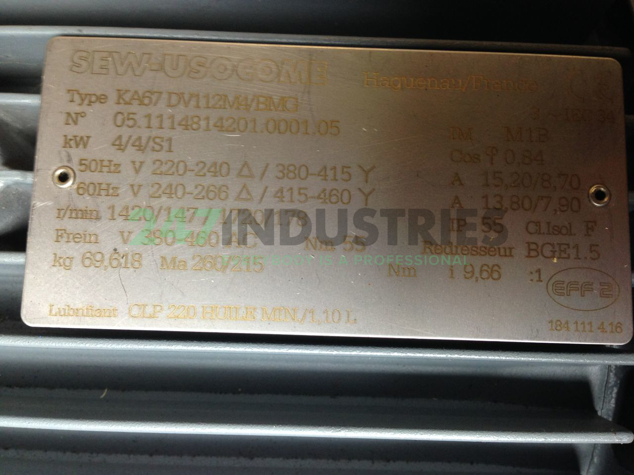 KA67DV112M4/BMG SEW-EURODRIVE Image 2