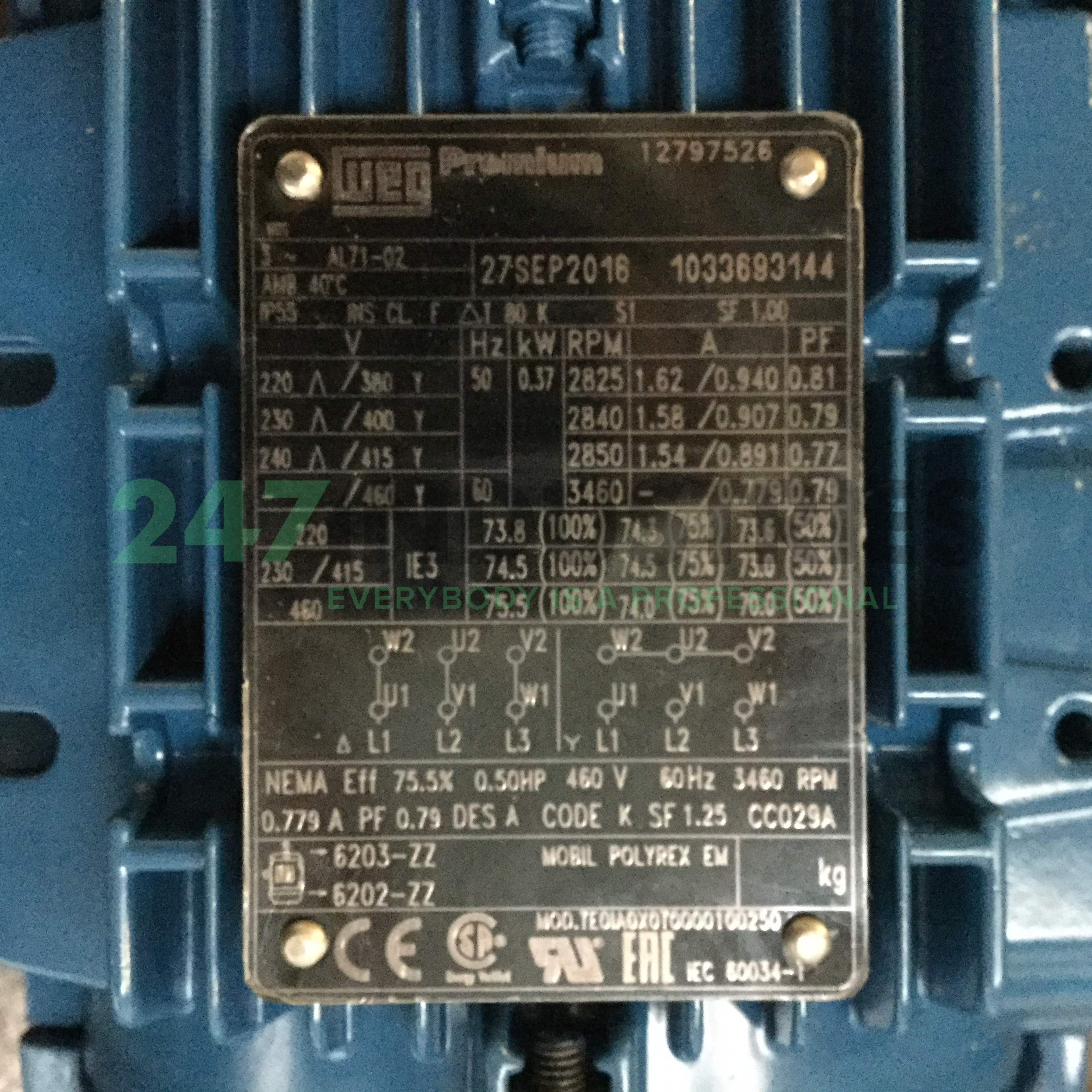 0.37K31AL3712B14 WEG Image 4