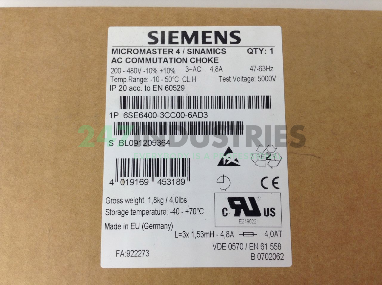 6SE6400-3CC00-6AD3 Siemens Image 3