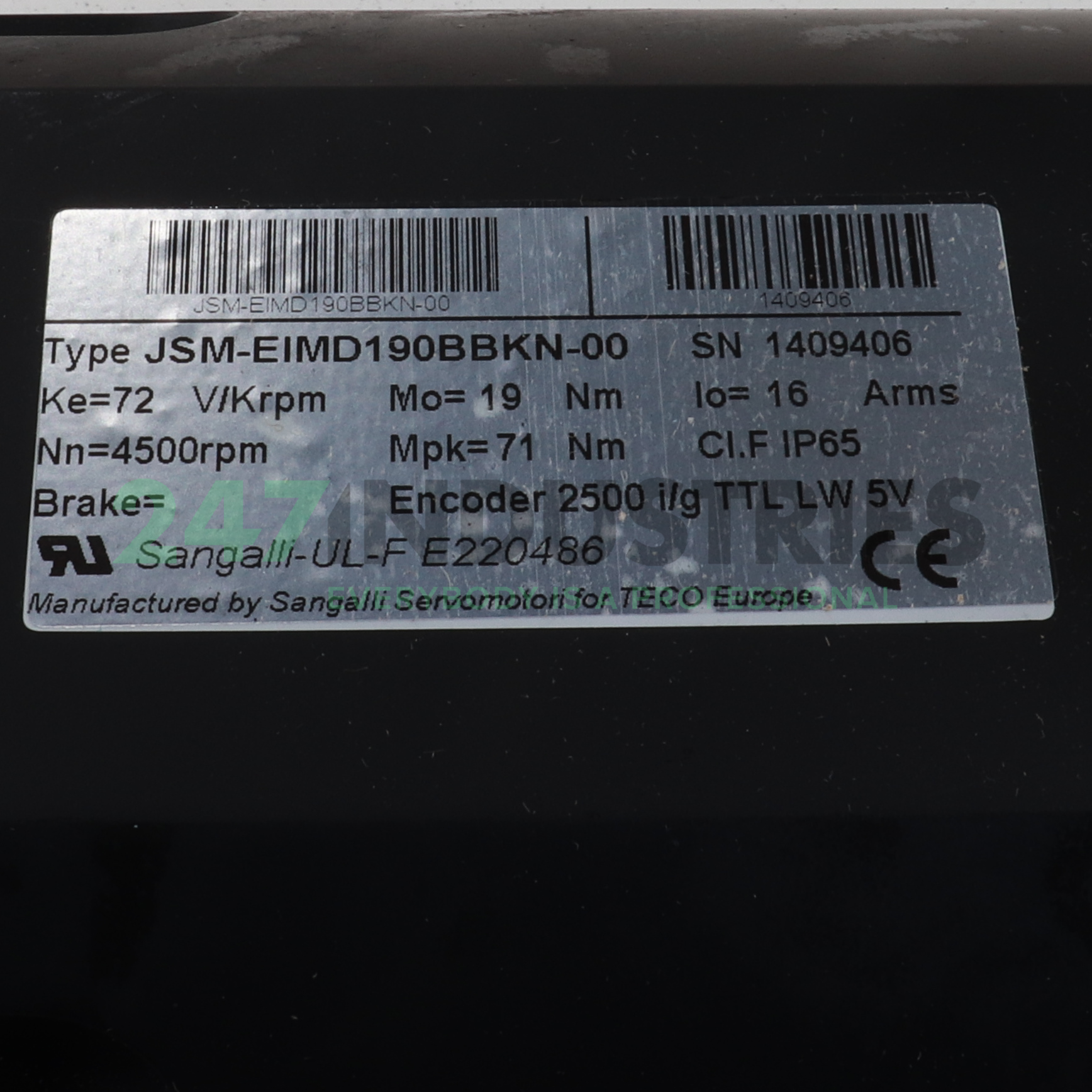 JSM-EIMD190BBKN-00 Teco Image 2