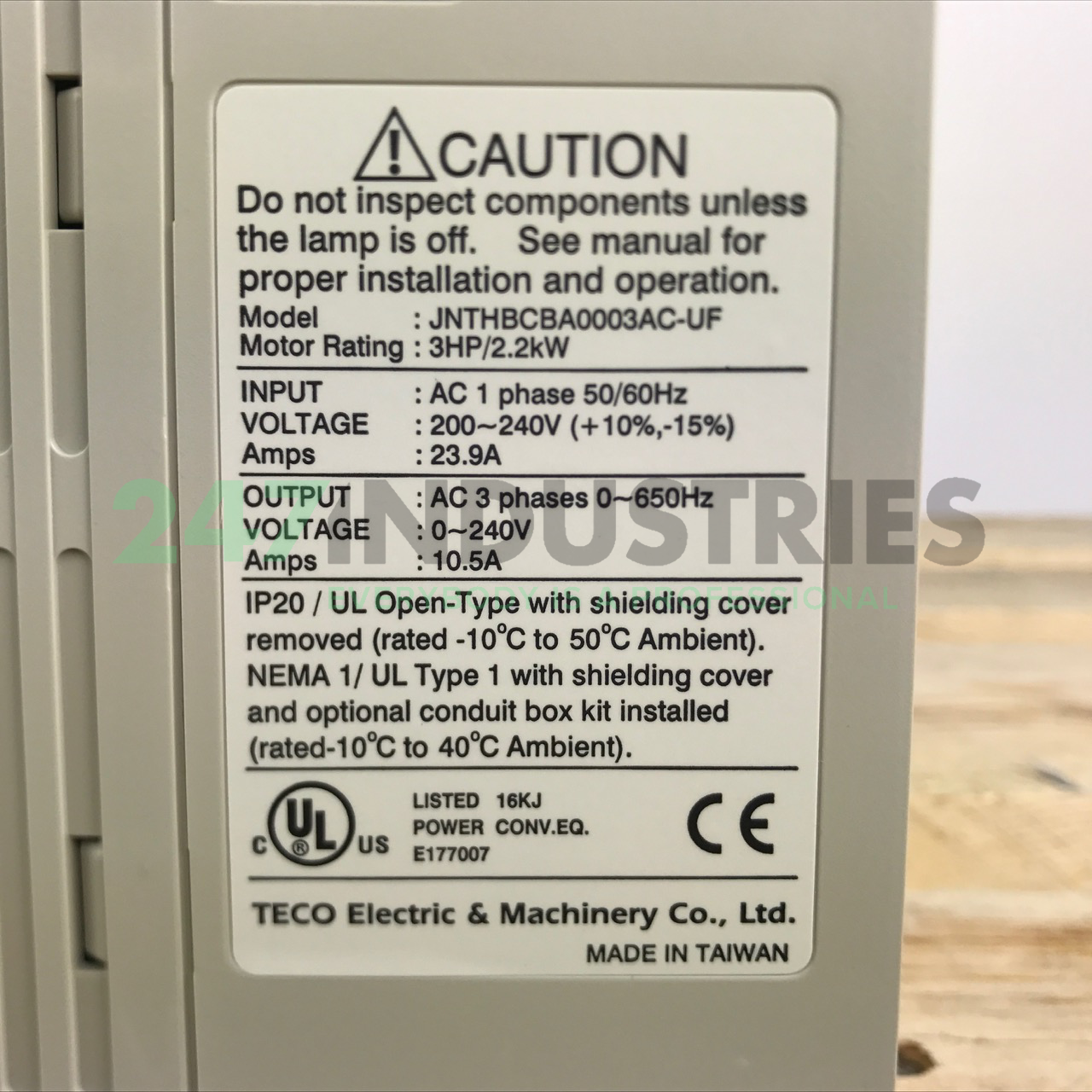 JNTHBCBA0003AC-UF Teco Image 6