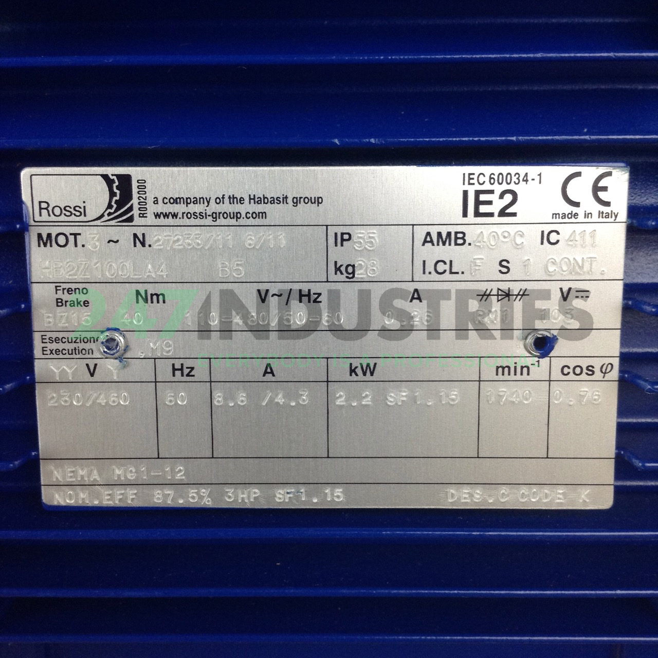 HB2Z100LA423046060B5 Rossi Image 2