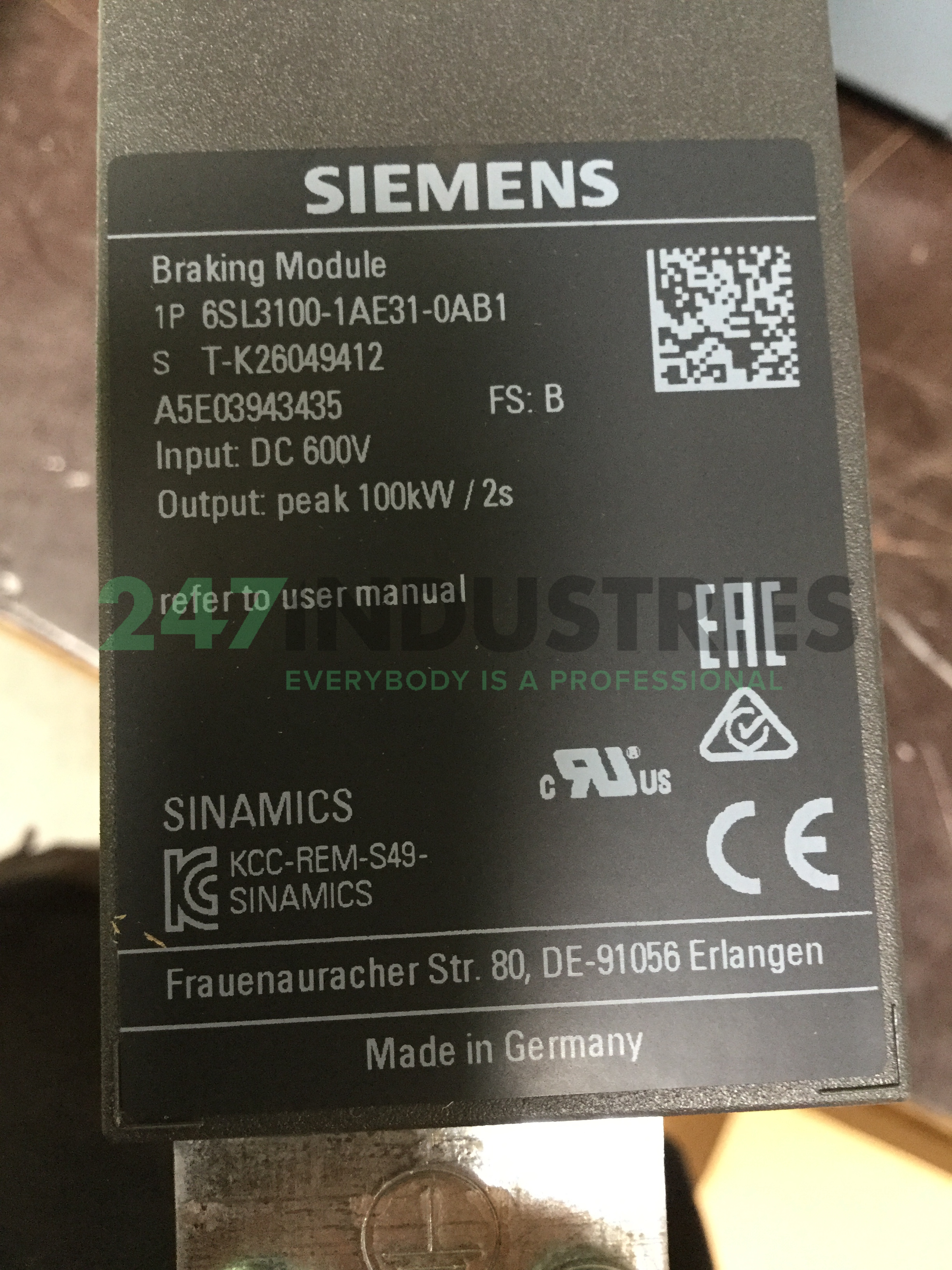6SL3100-1AE31-0AB1 Siemens Image 4