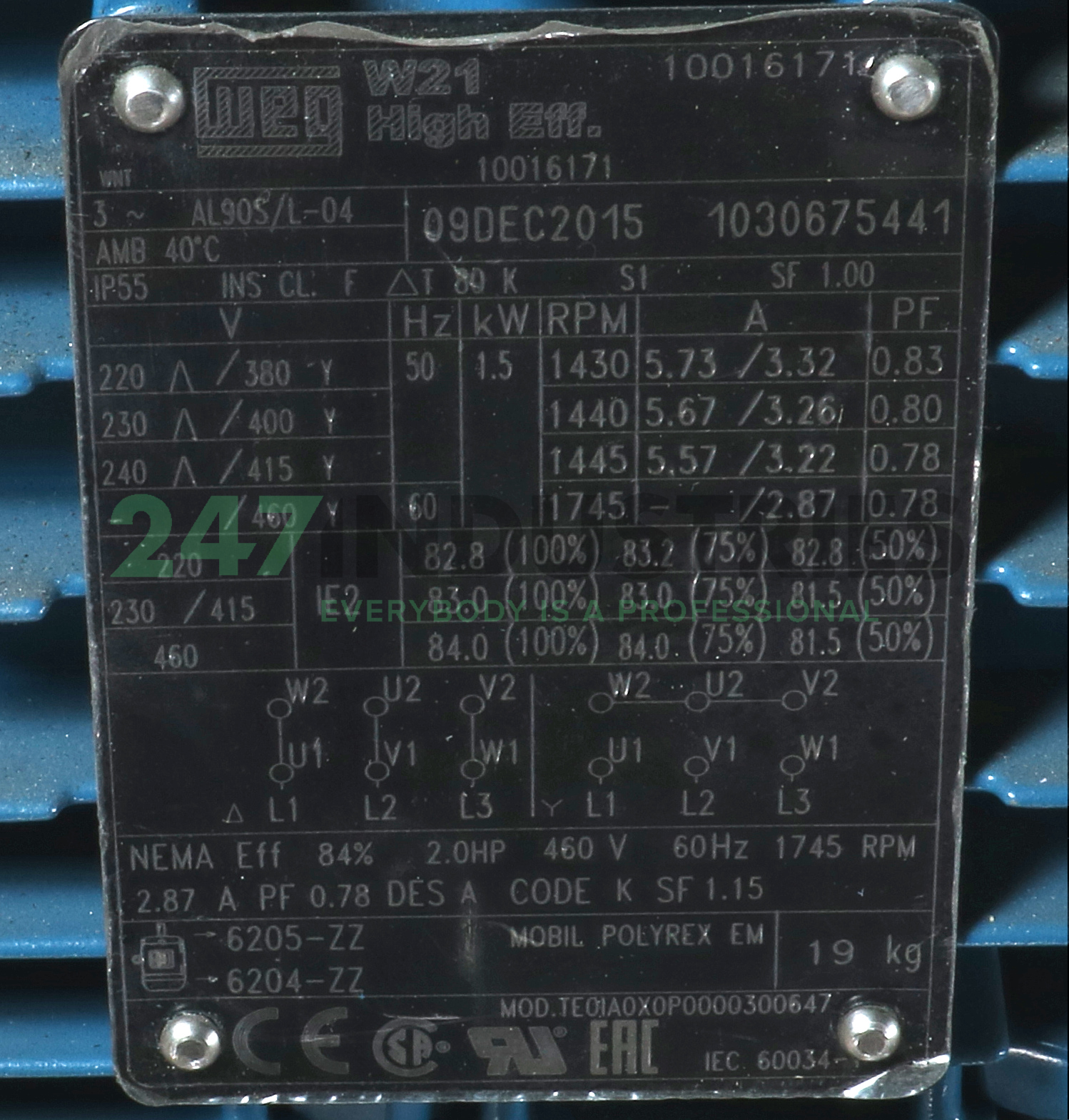 1.5K31AL190S4B3 WEG Image 2