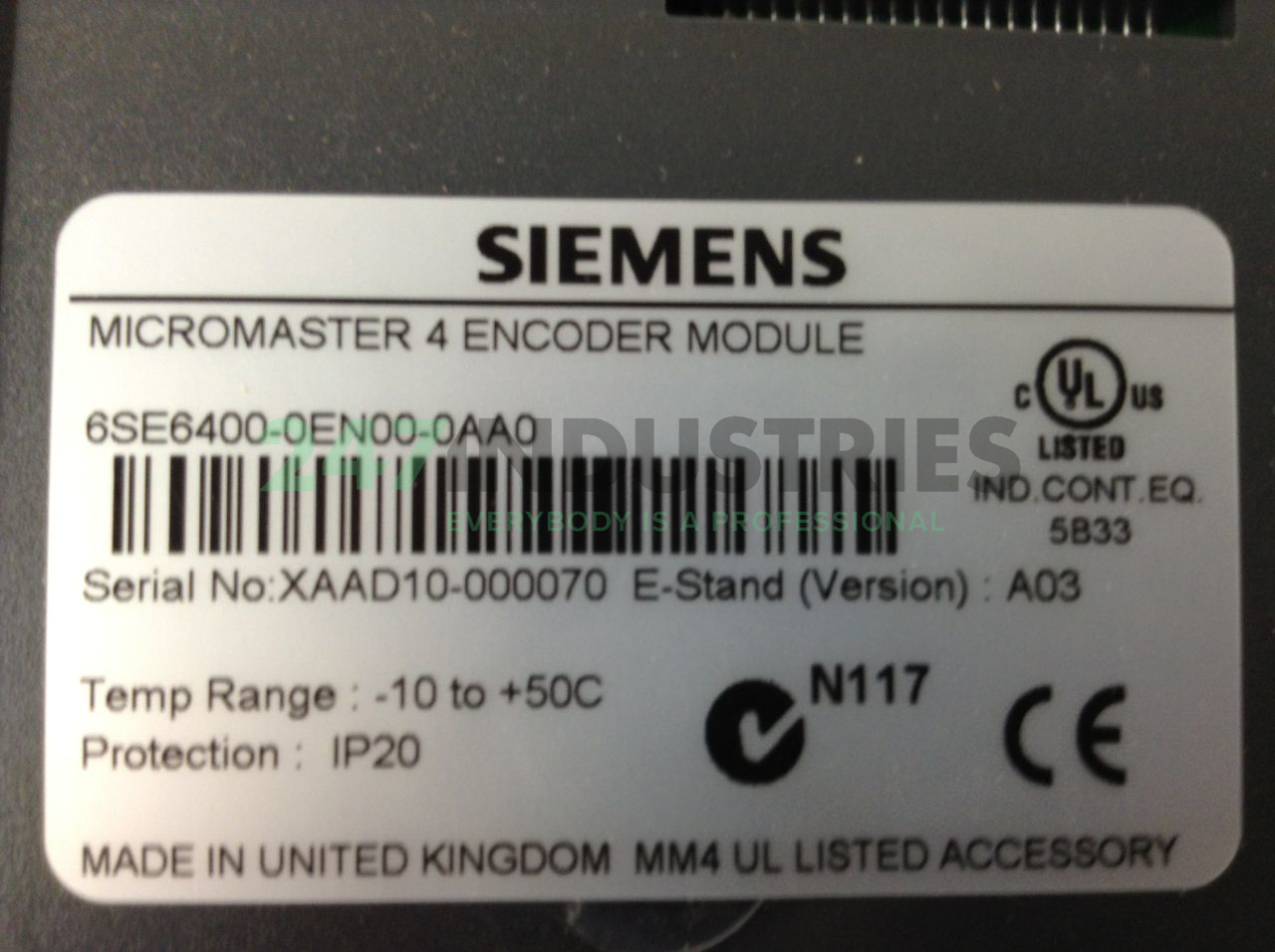 6SE6400-0EN00-0AA0 Siemens Image 3