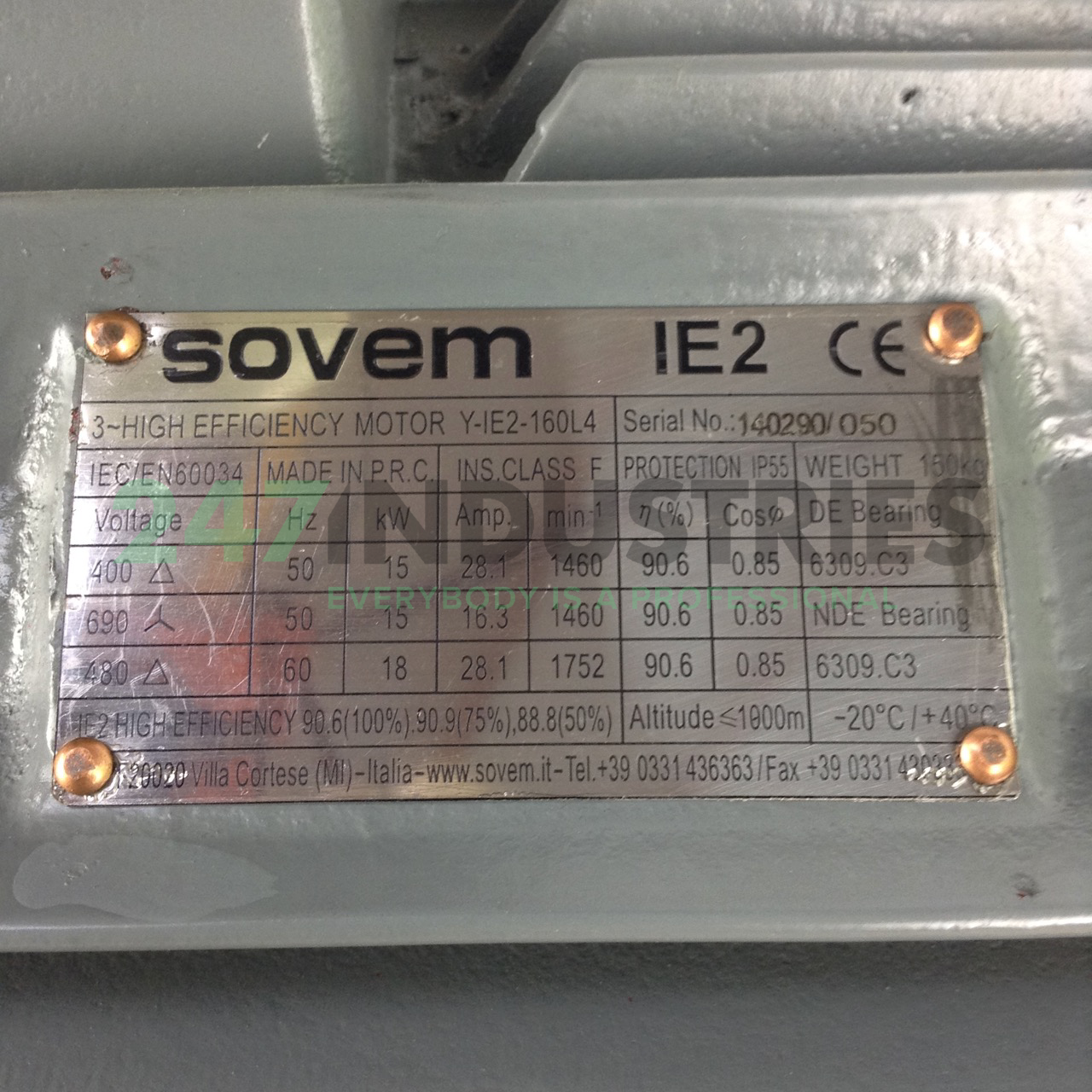 Y-IE2-160L4 Sovem Image 2