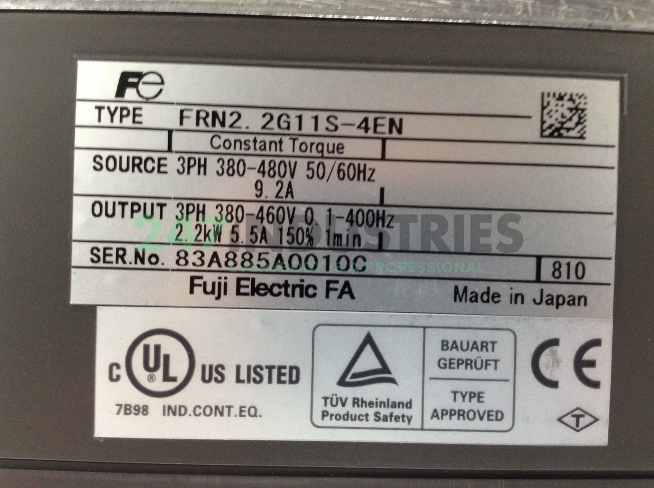 FRN2.2G11S-4EN Fuji Electric Image 2