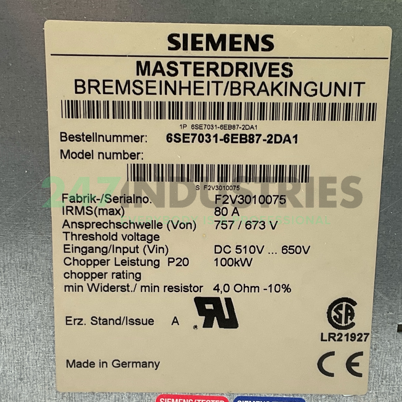 6SE7031-6EB87-2DA1 Siemens Image 4