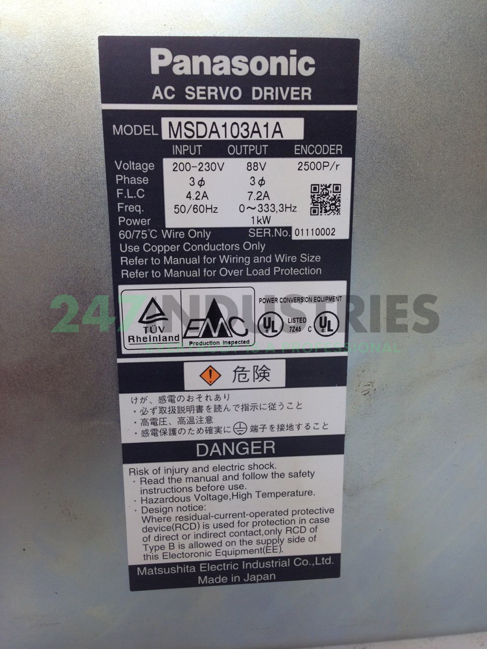 MSDA103A1A Panasonic Image 3