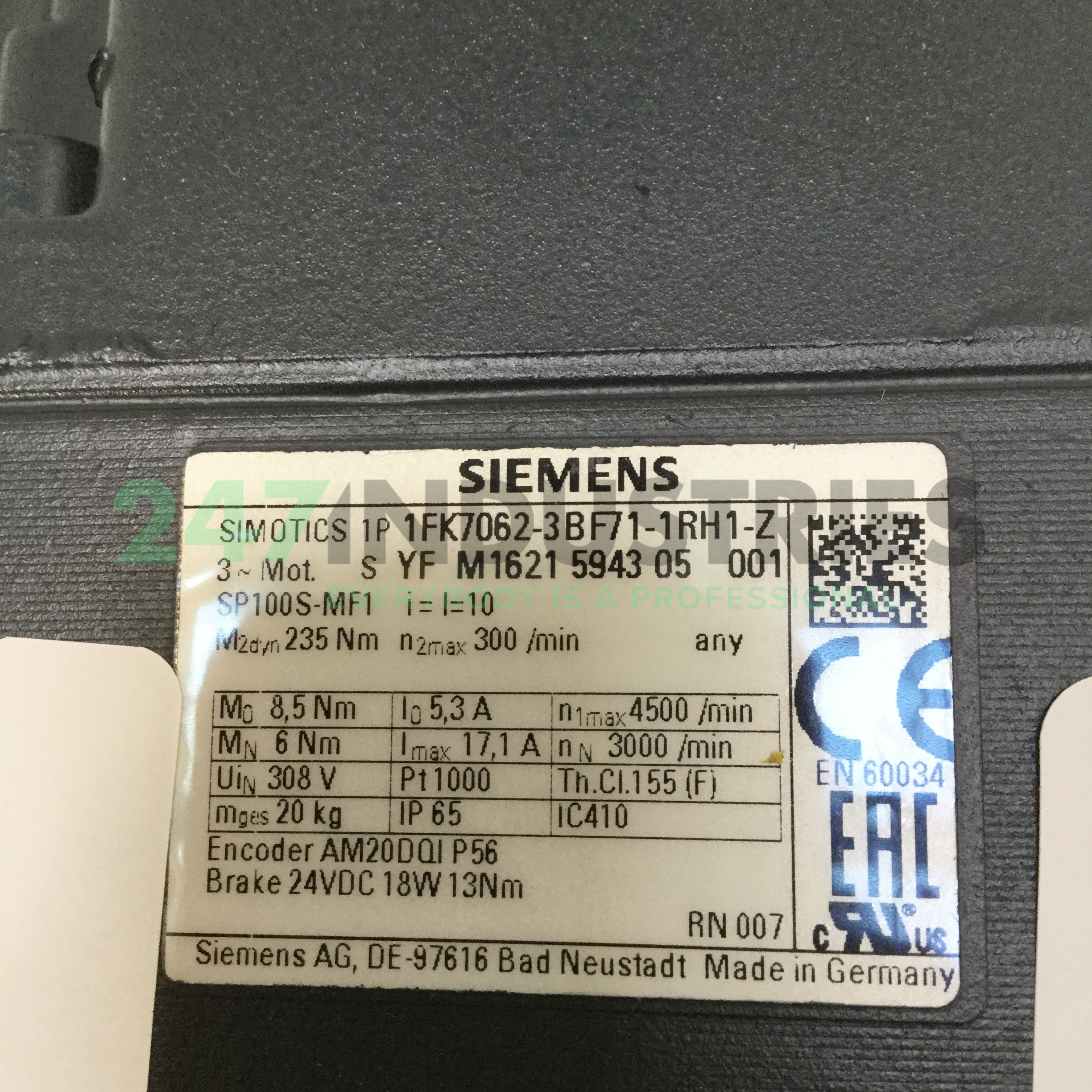 1FK7062-3BF71-1RH1-Z J29 Siemens Image 4