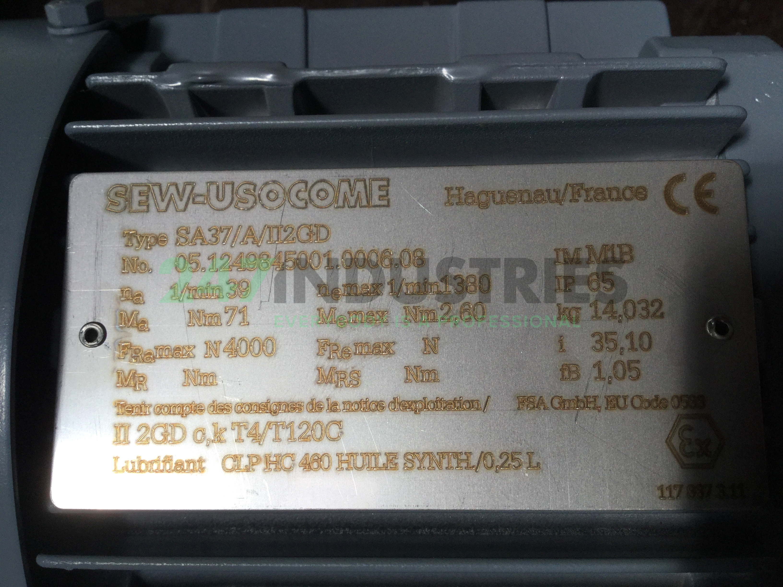 SA37II2GD/DT71D4II3D SEW-EURODRIVE Image 4