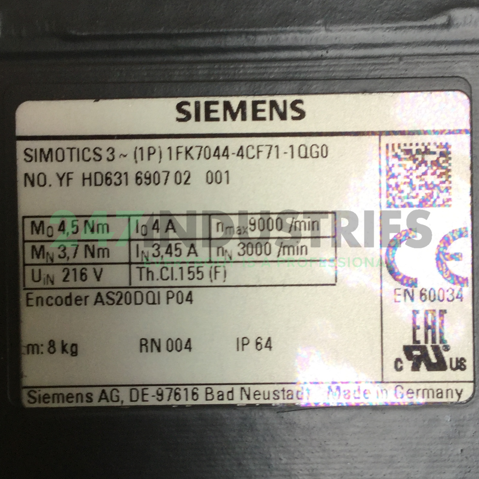 1FK7044-4CF71-1QG0 Siemens Image 4