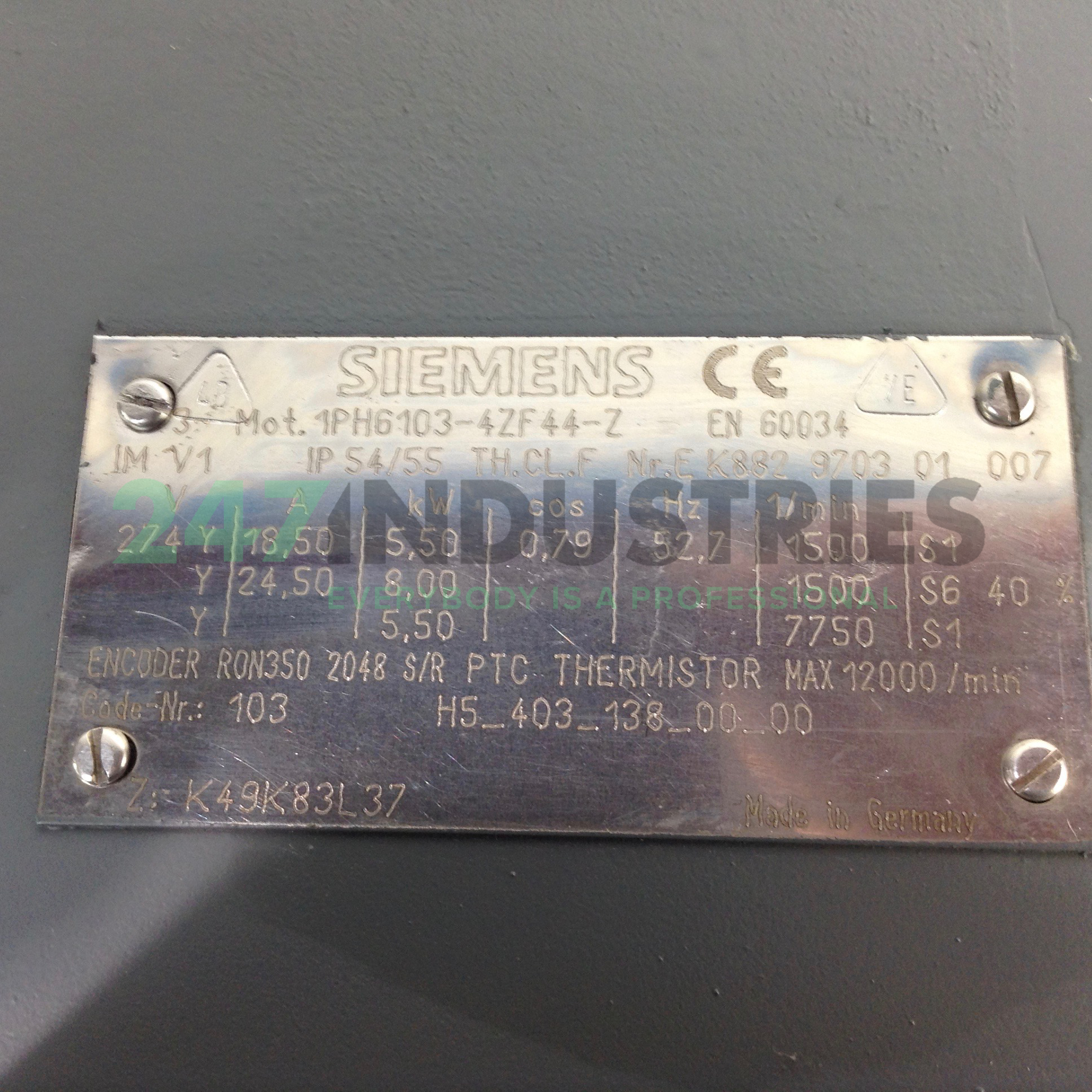 1PH6103-4ZF44-Z Siemens Image 2