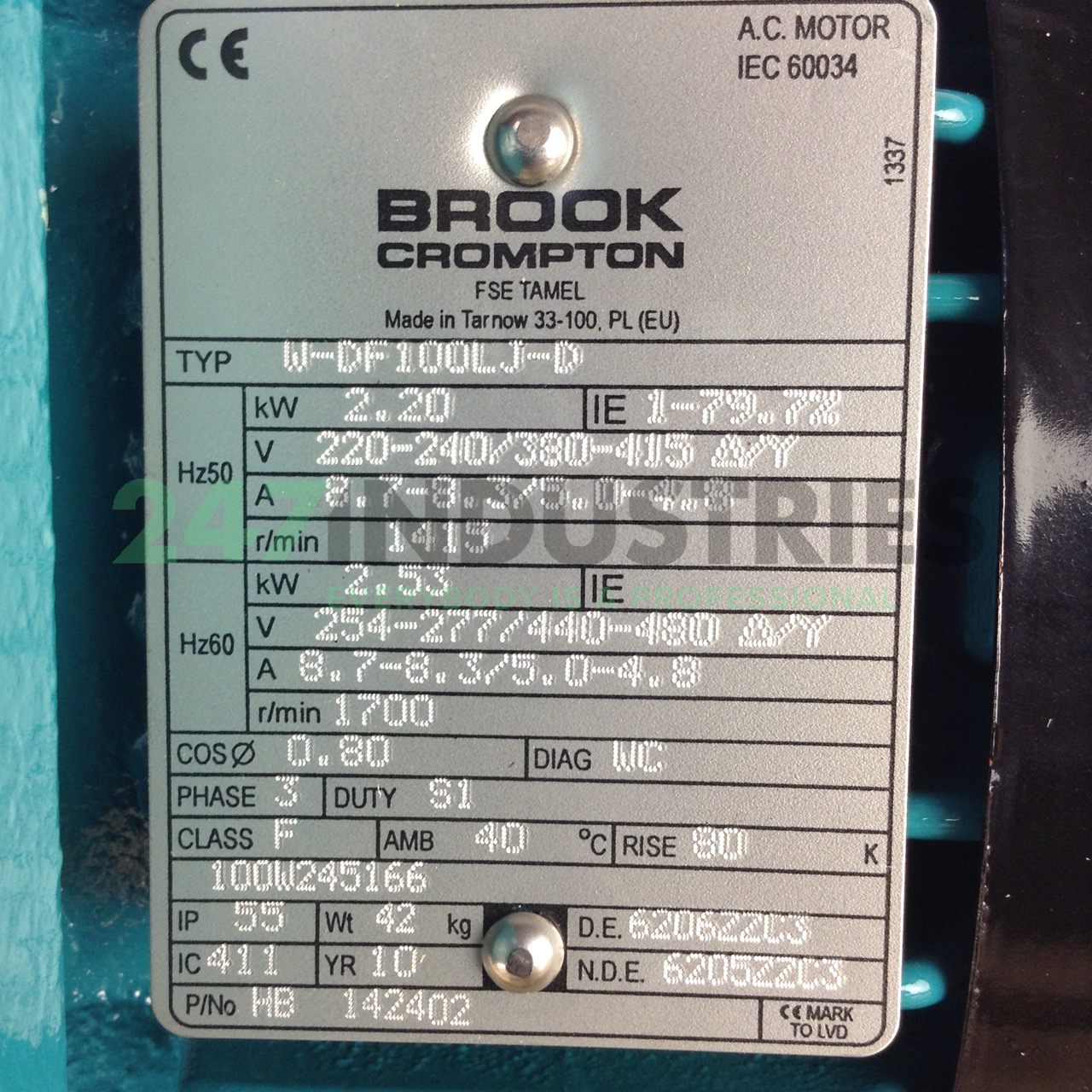 W-DF100LJ-D-B5 Brook Crompton Image 2