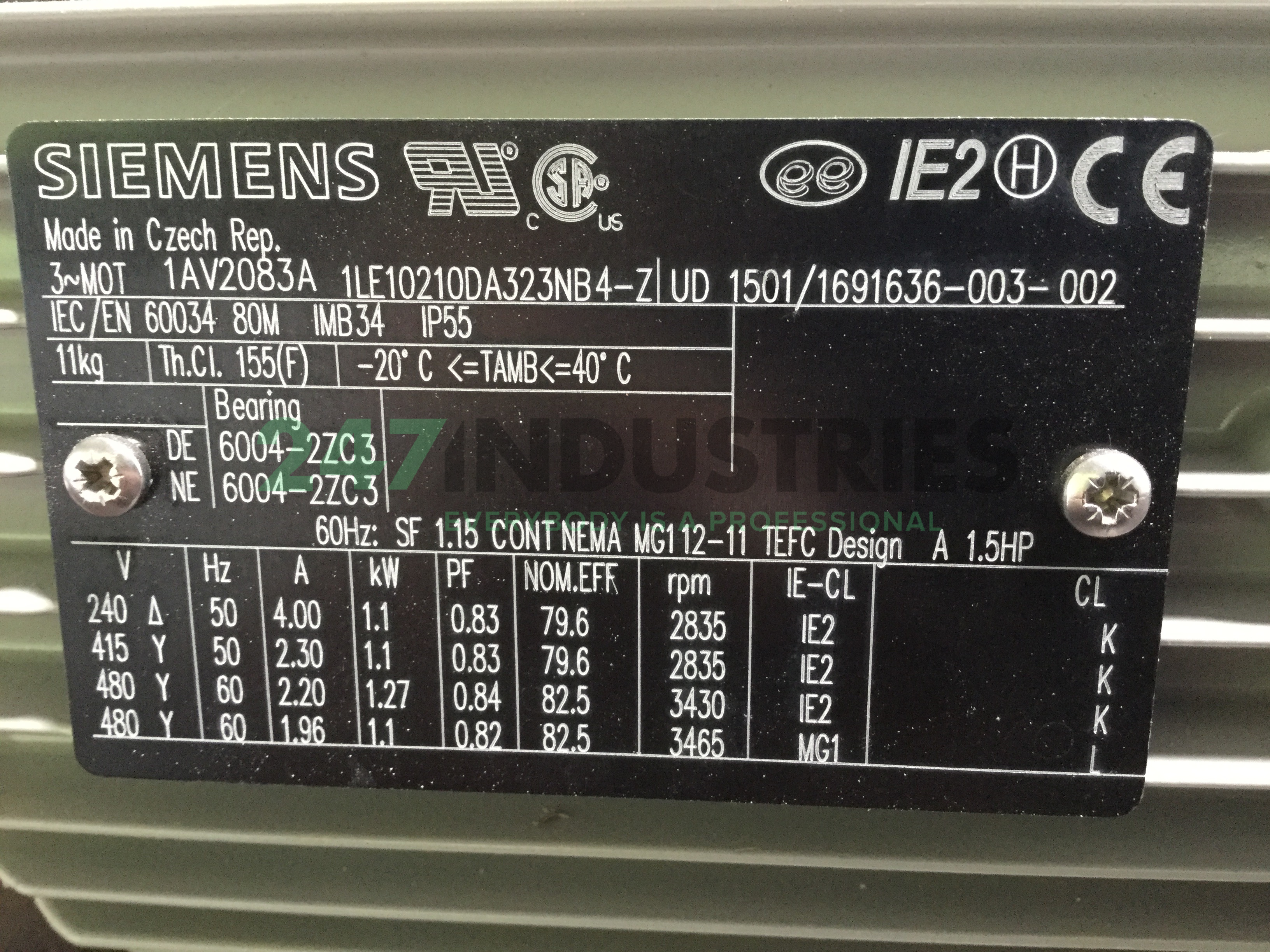 1LE1021-0DA32-3NB4-Z B02+​L20 Siemens Image 4