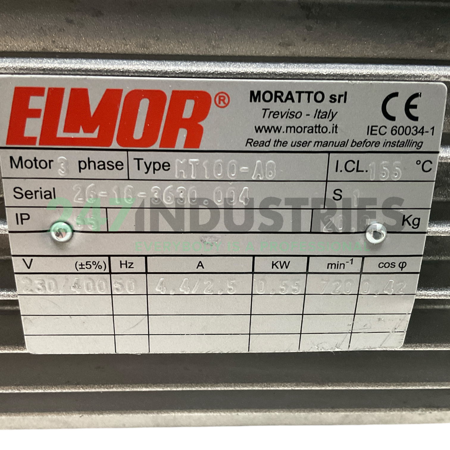 MT100-A8 Elmor Motor Image 4