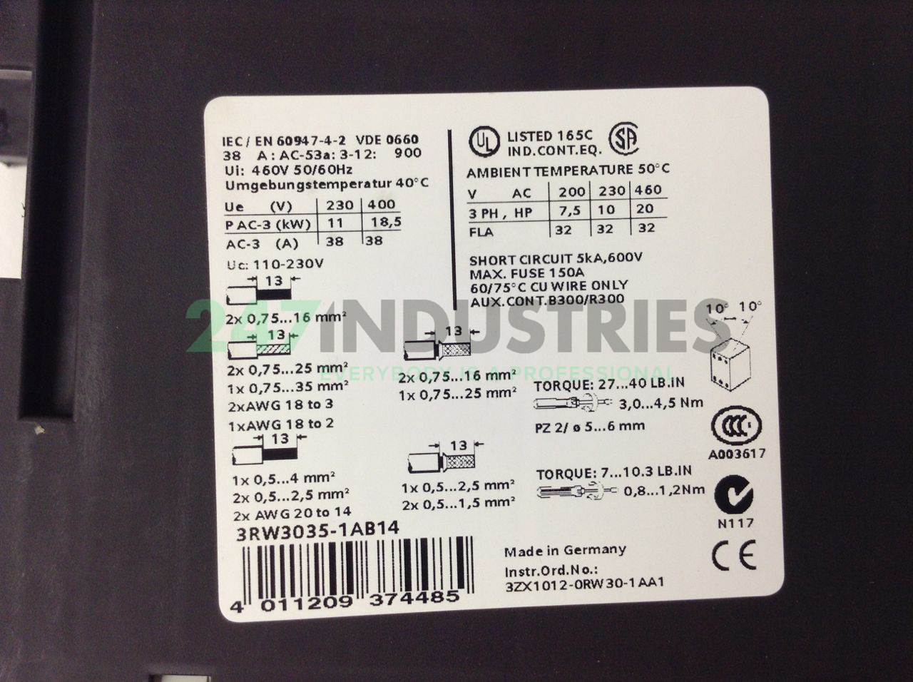 3RW3035-1AB14 Siemens Image 3