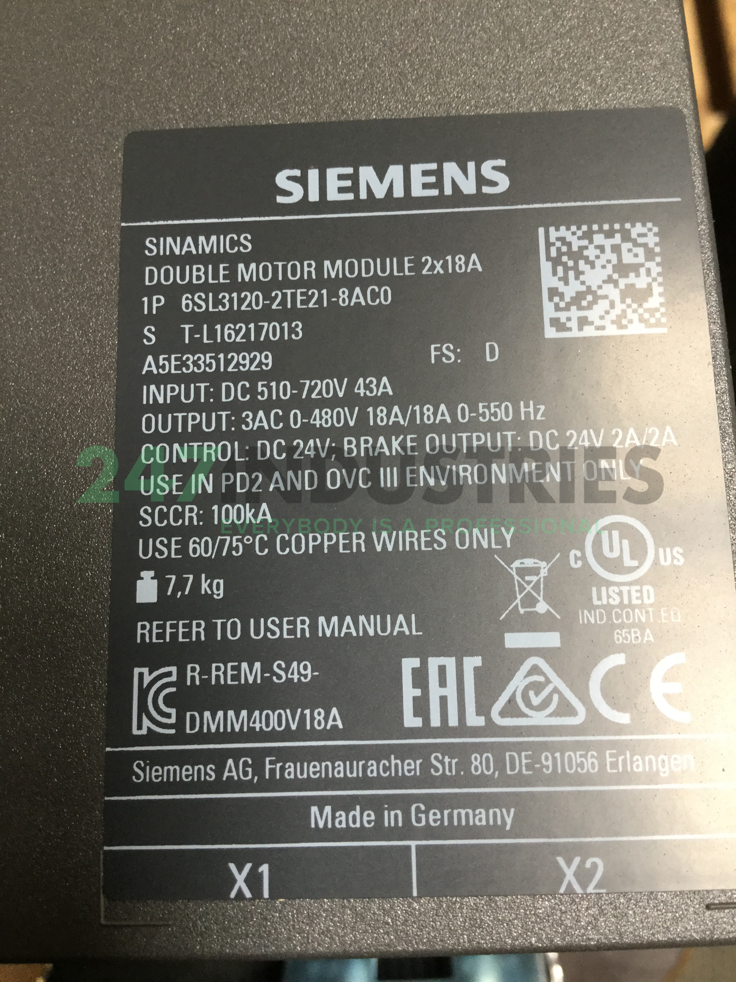 6SL3120-2TE21-8AC0 Siemens Image 4