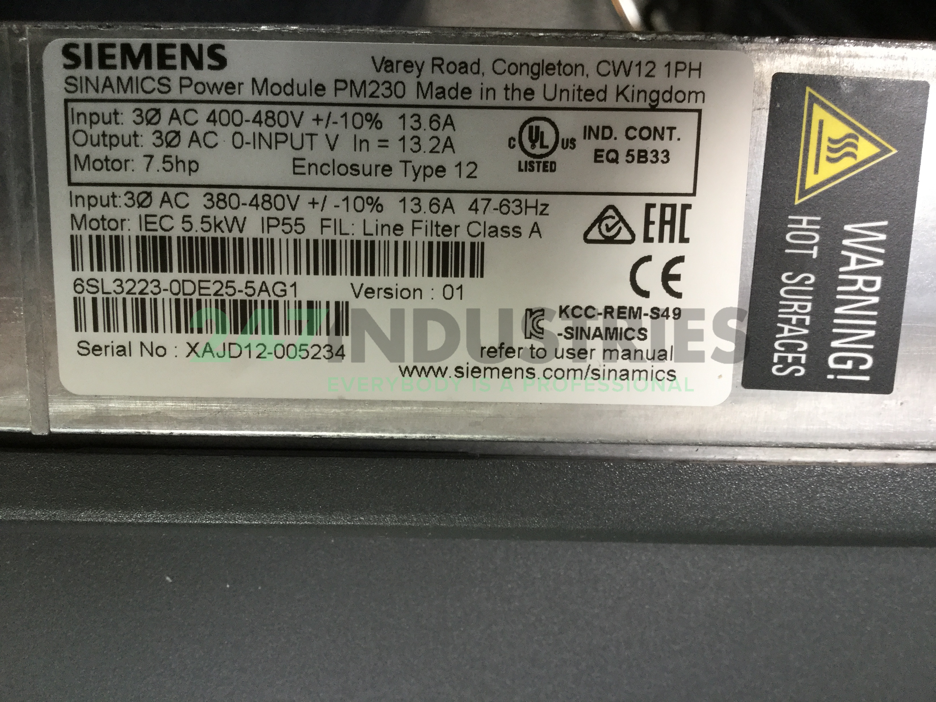 6SL3223-0DE25-5AG1 Siemens Image 5