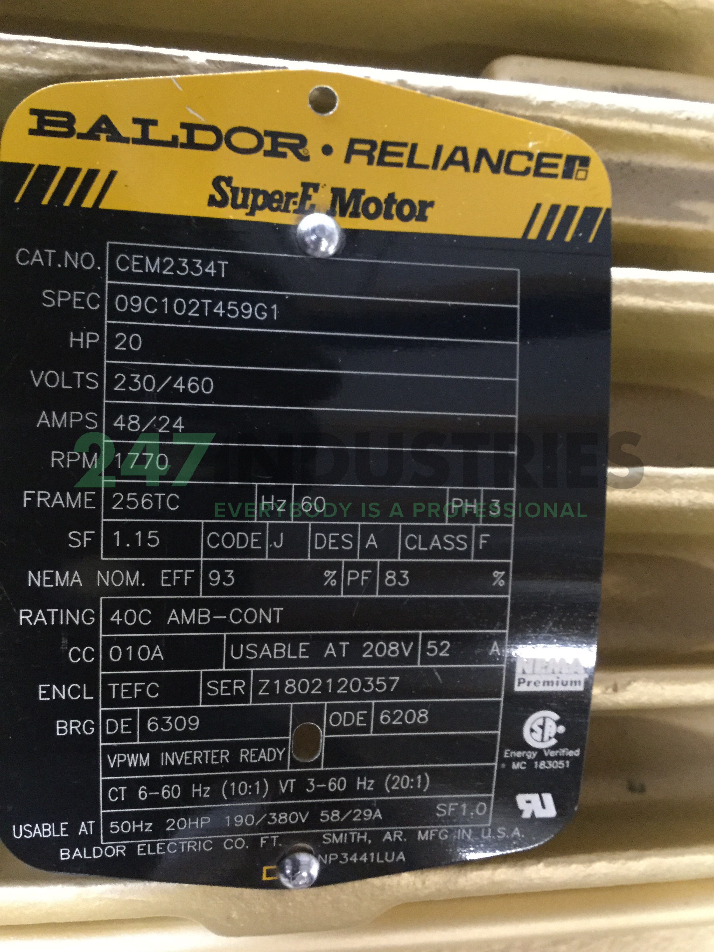 CEM2334T Baldor Image 4