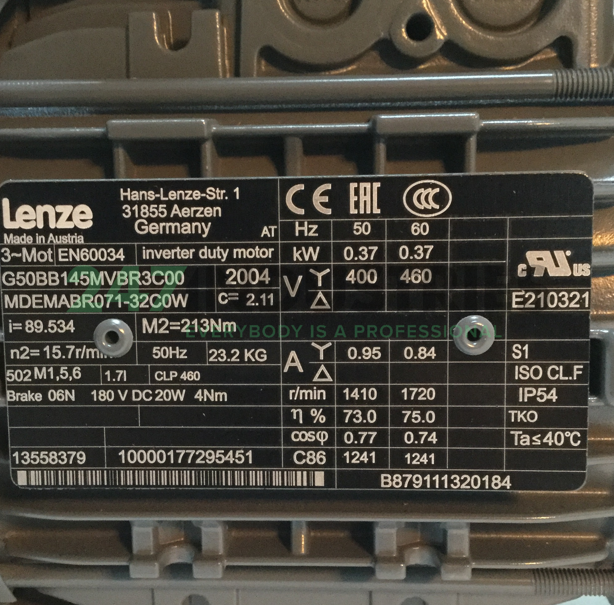 G50BB145MVBR3C00MDEMABR071-32C0W Lenze Image 4