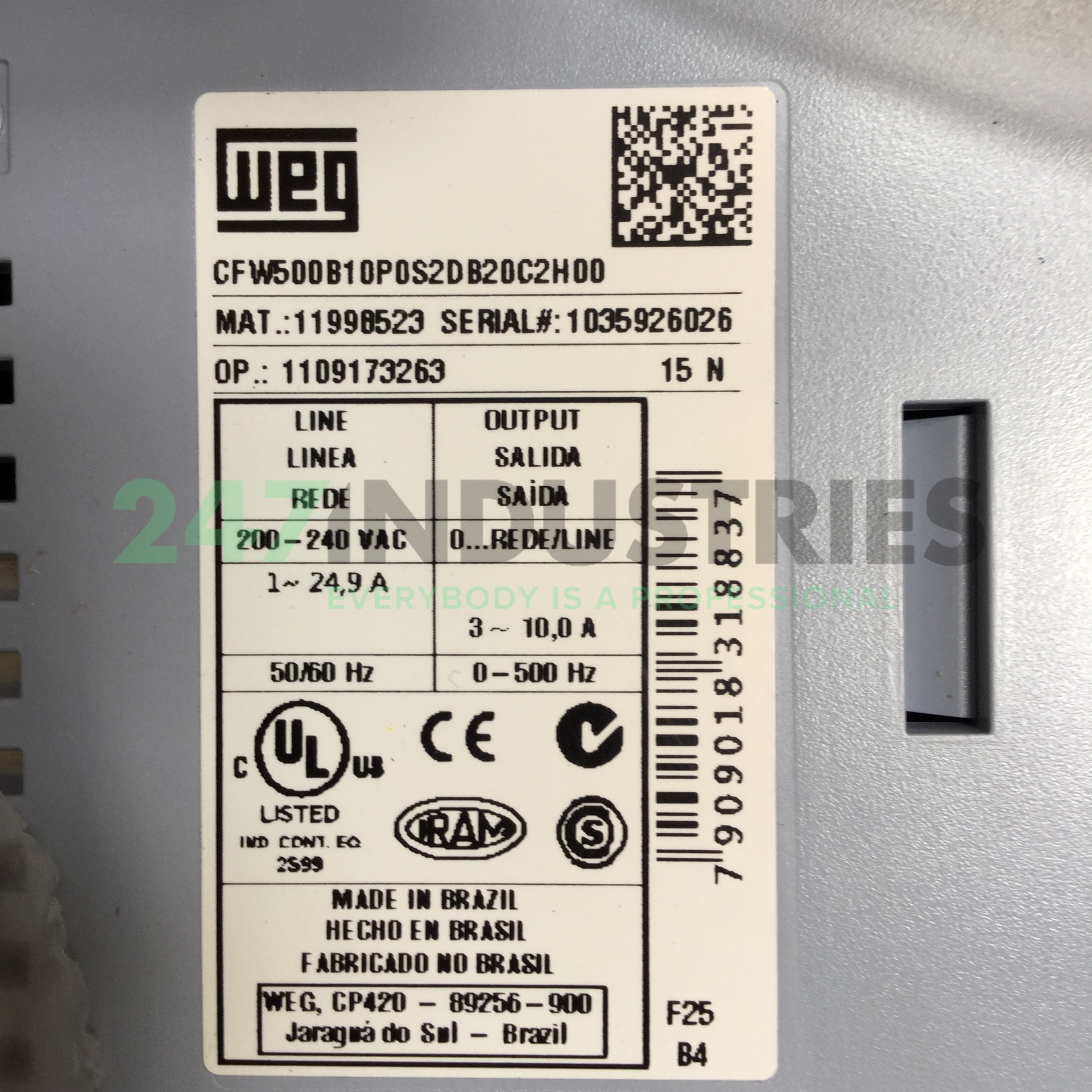 CFW500B10P0S2DB20C2H00 WEG Image 4