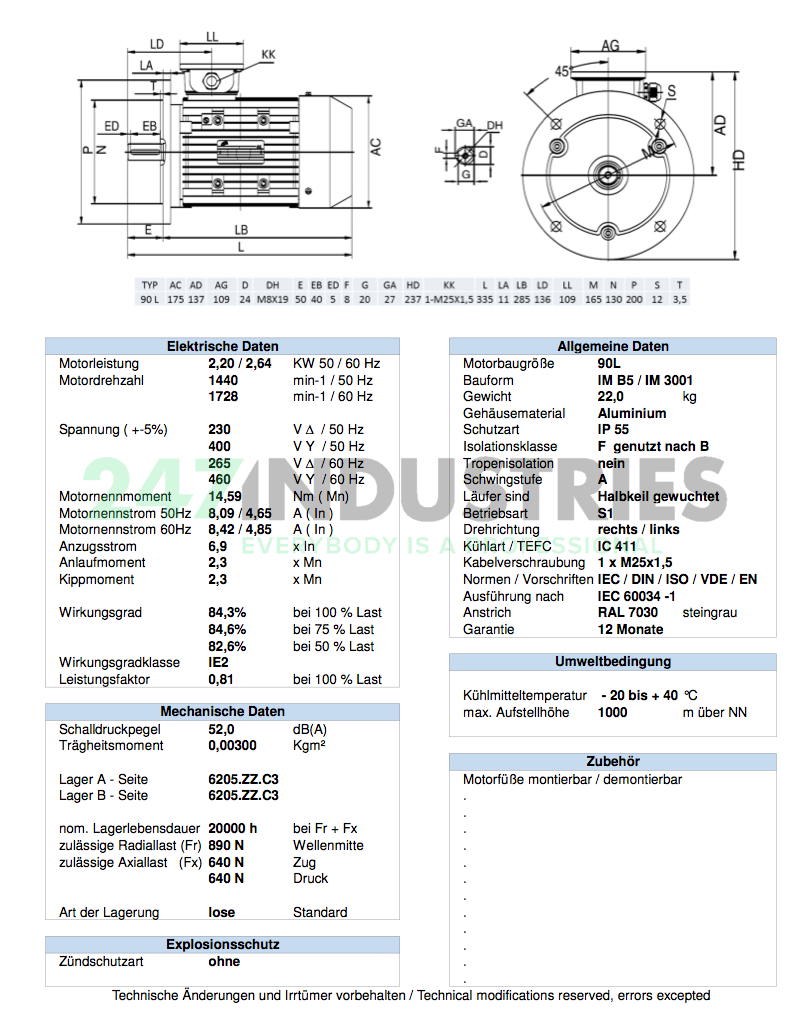 FCA90LC-4/HEB5 AC-Motoren GmbH Image 3