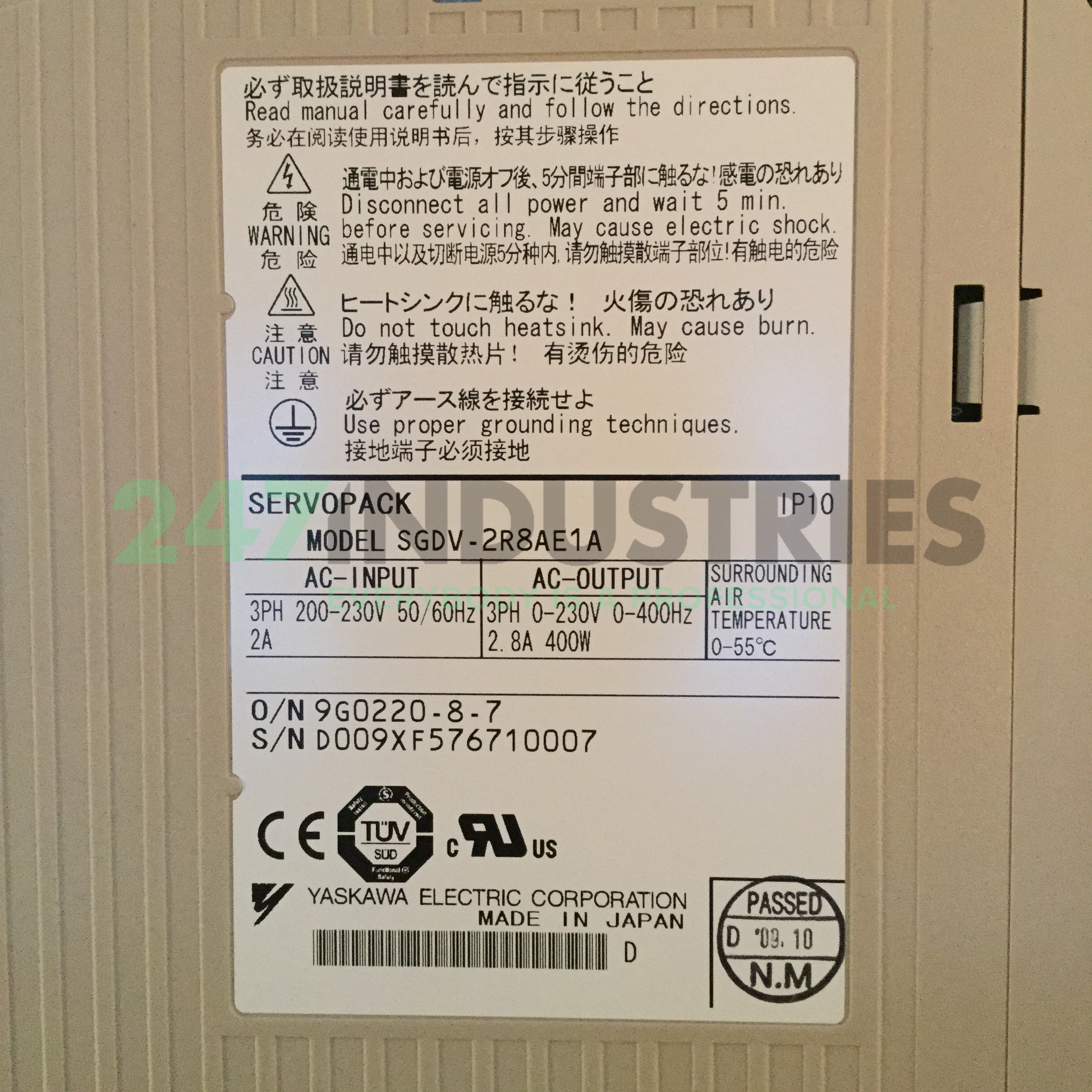 SGDV-2R8AE1A Yaskawa Image 4