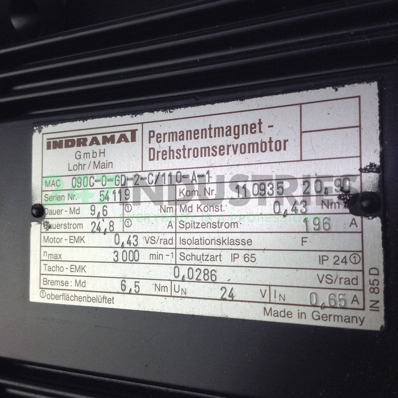 MAC090C-0-GD-2-C/110- Indramat Image 2
