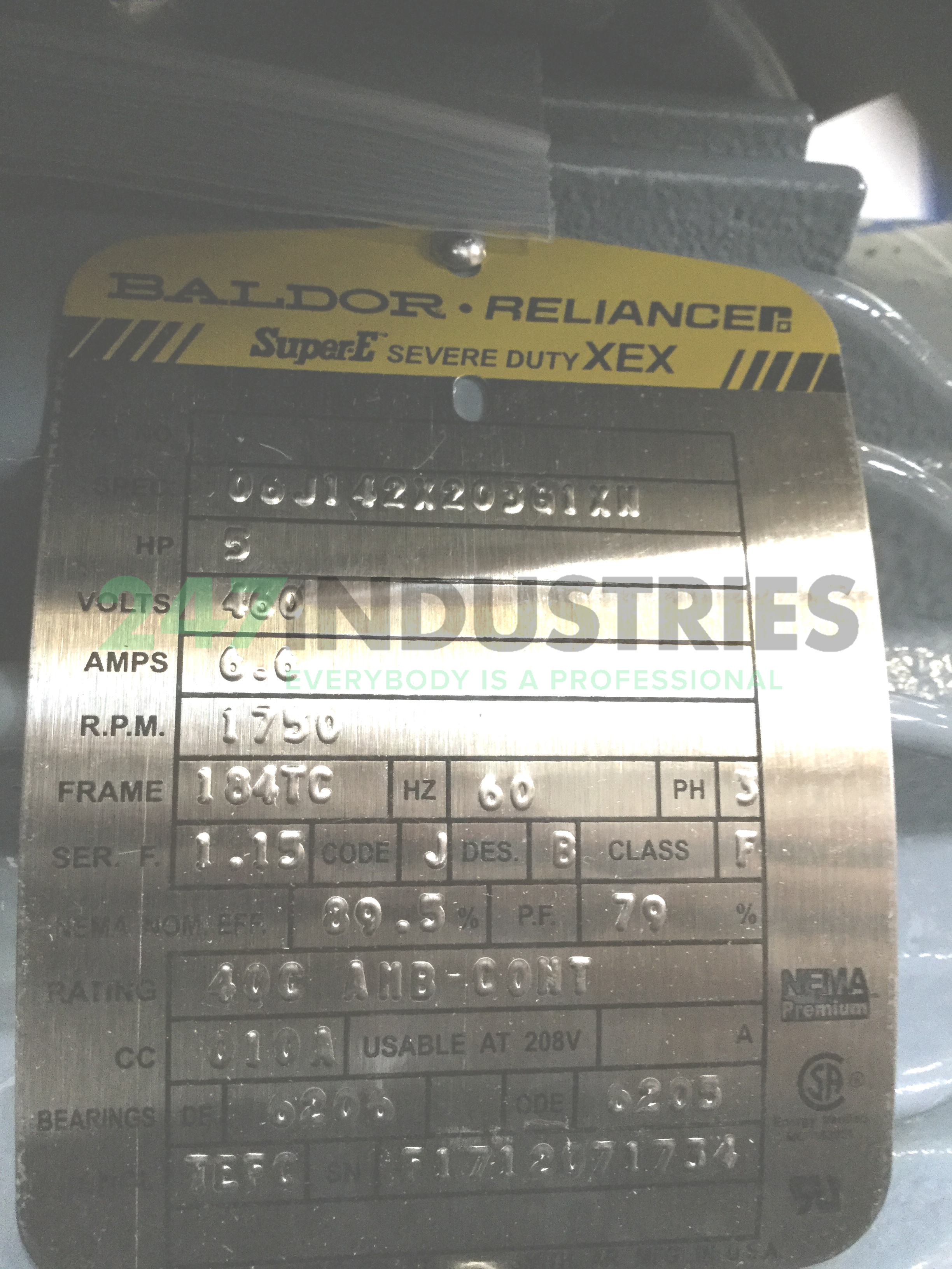 06J142X20361XN Baldor Image 4