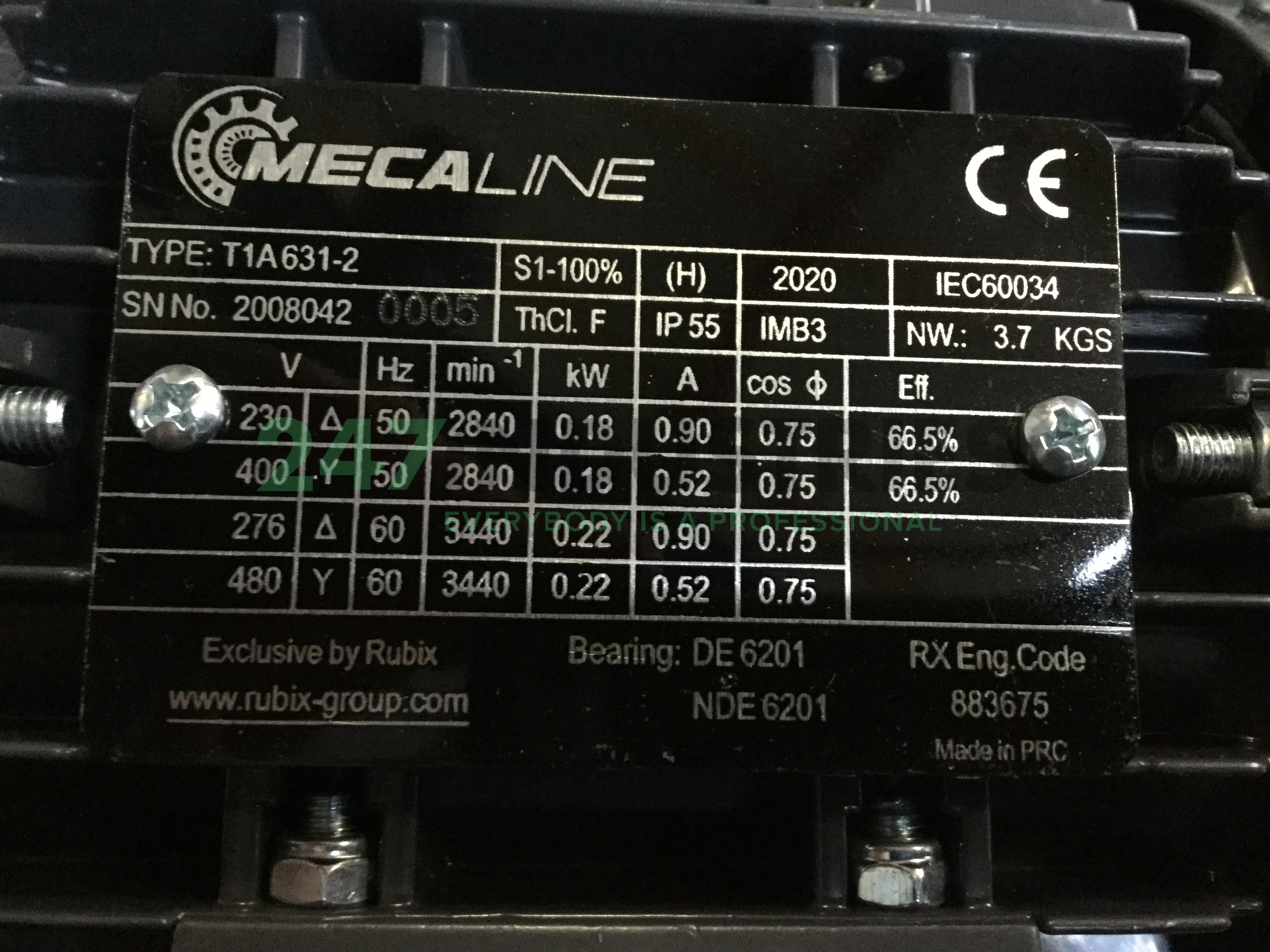 T1A631-2-B3 TechTop Motor Image 4