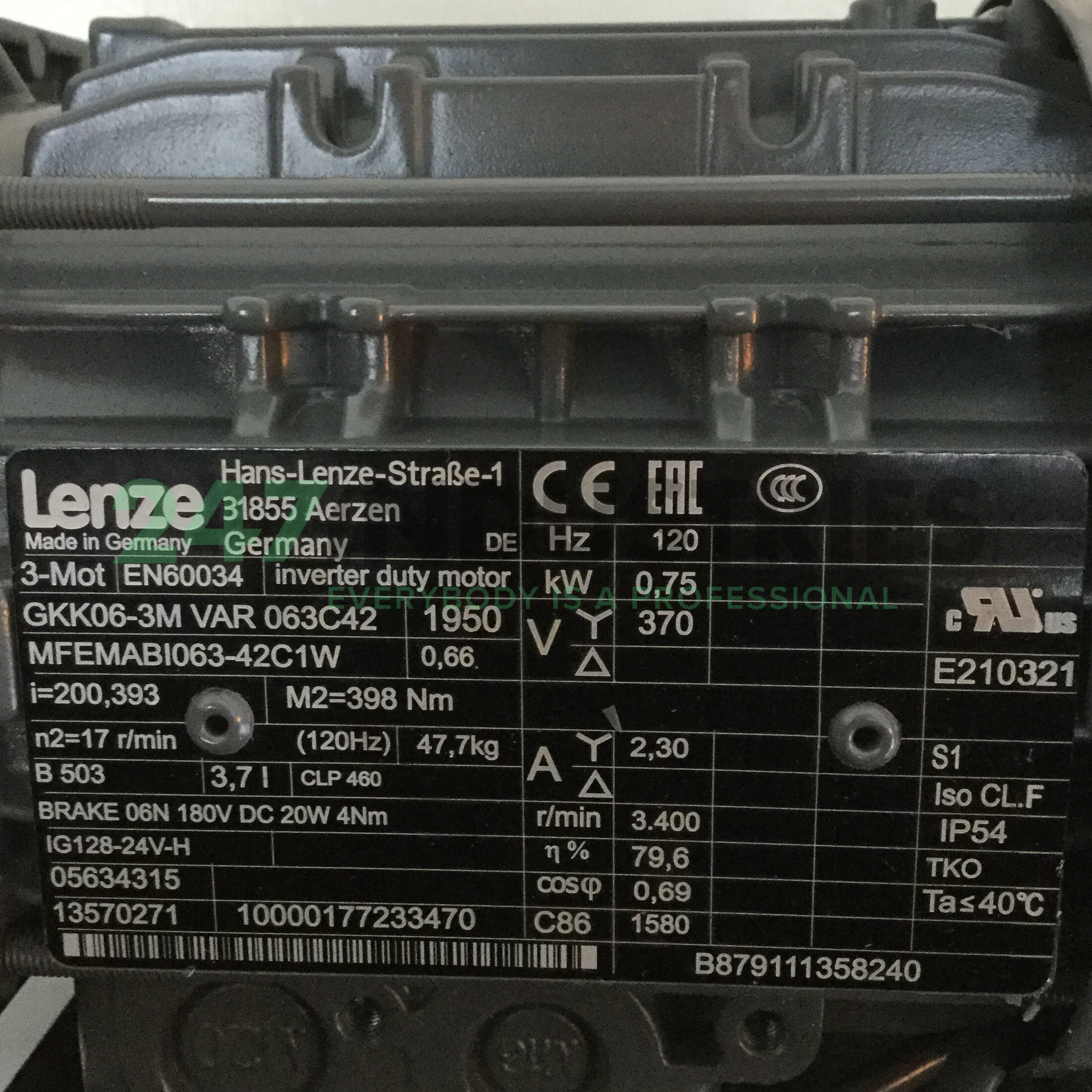 GKK06-3MVAR063C42MFEMABI063-42C1W Lenze Image 4