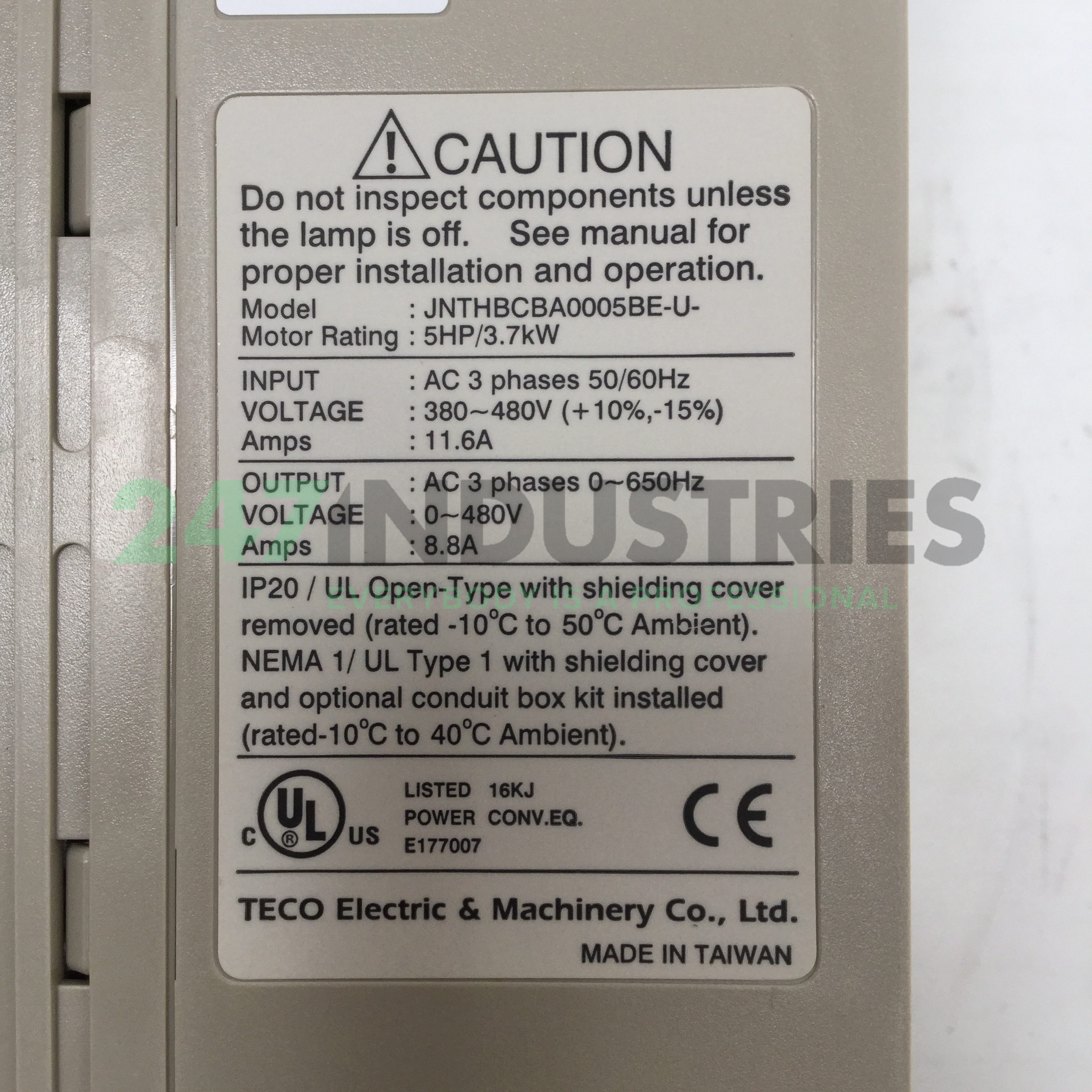JNTHBCBA0005BE-U Teco Image 4
