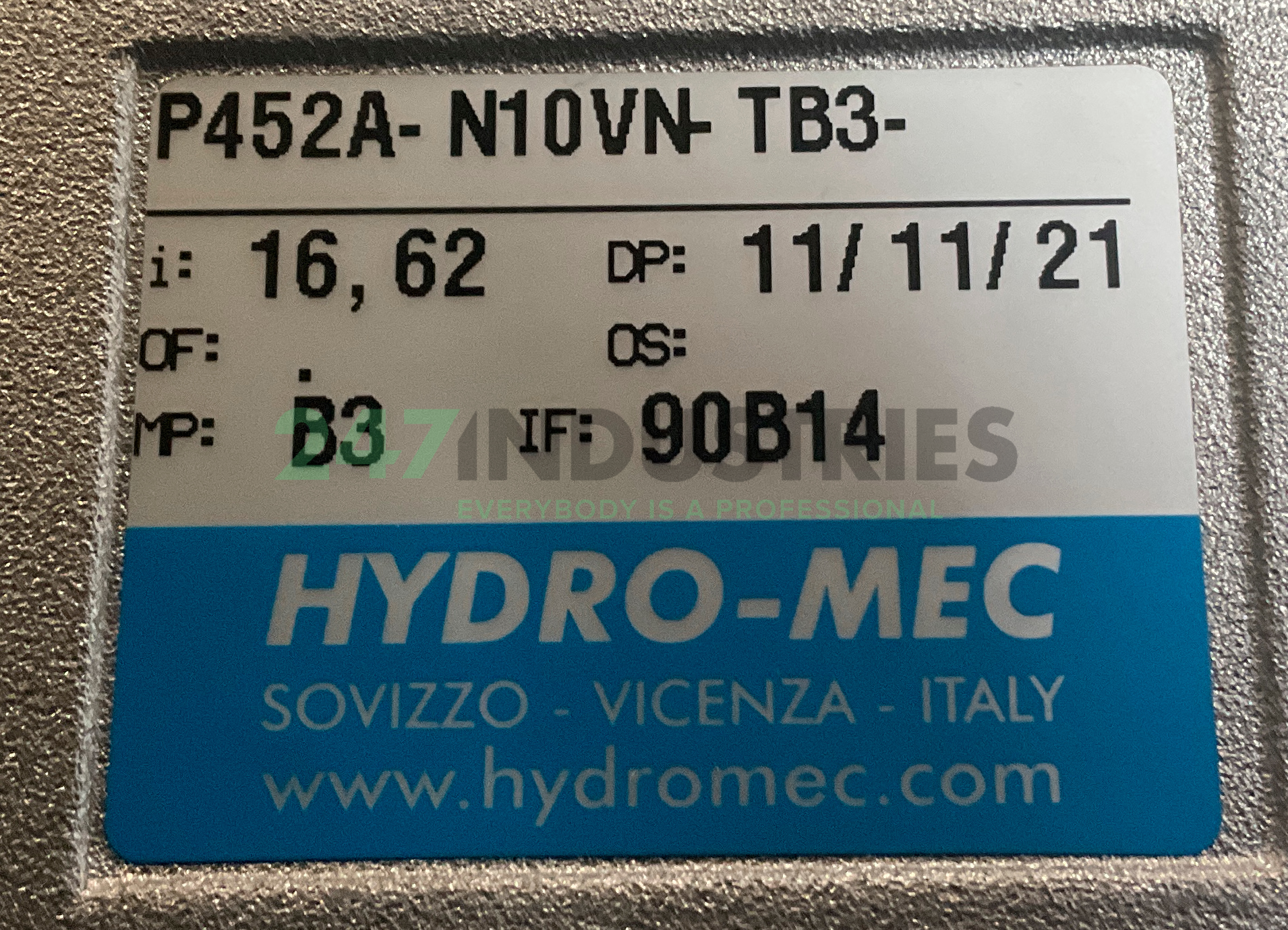P452A-N10VN-TB3 Hydro-Mec Image 4