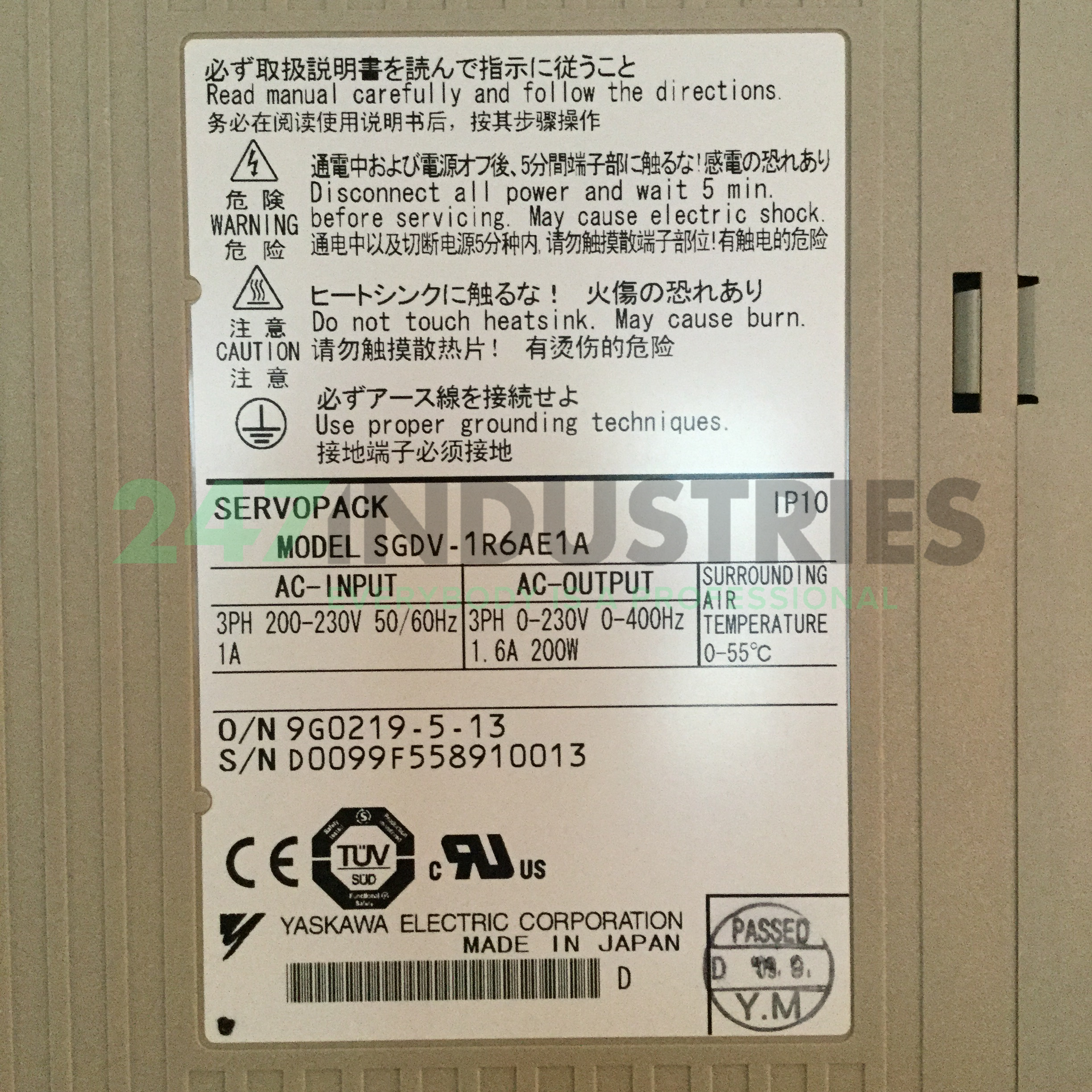 SGDV-1R6AE1A Yaskawa Image 4