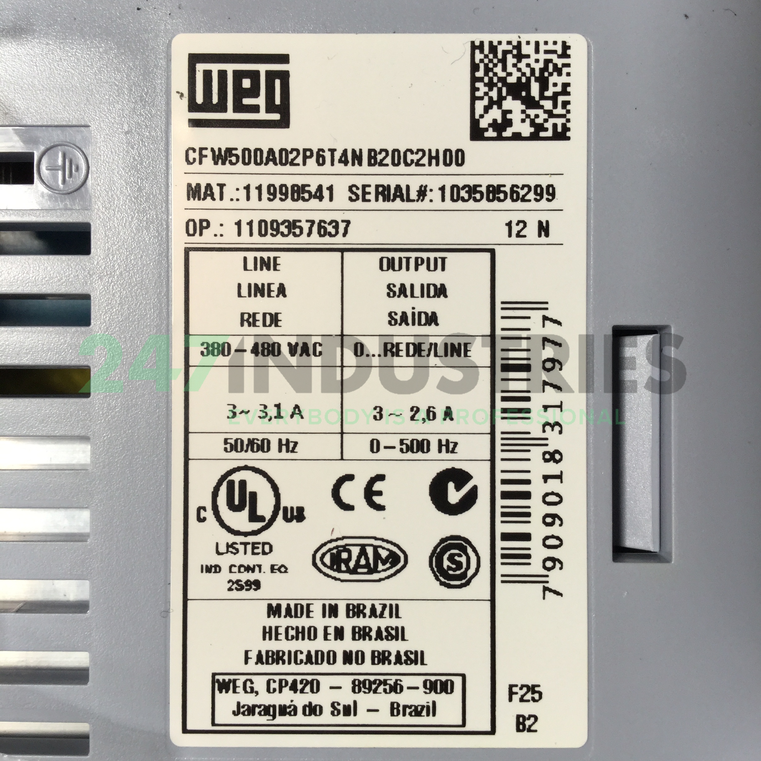 CFW500A02P6T4NB20C2H00 WEG Image 4