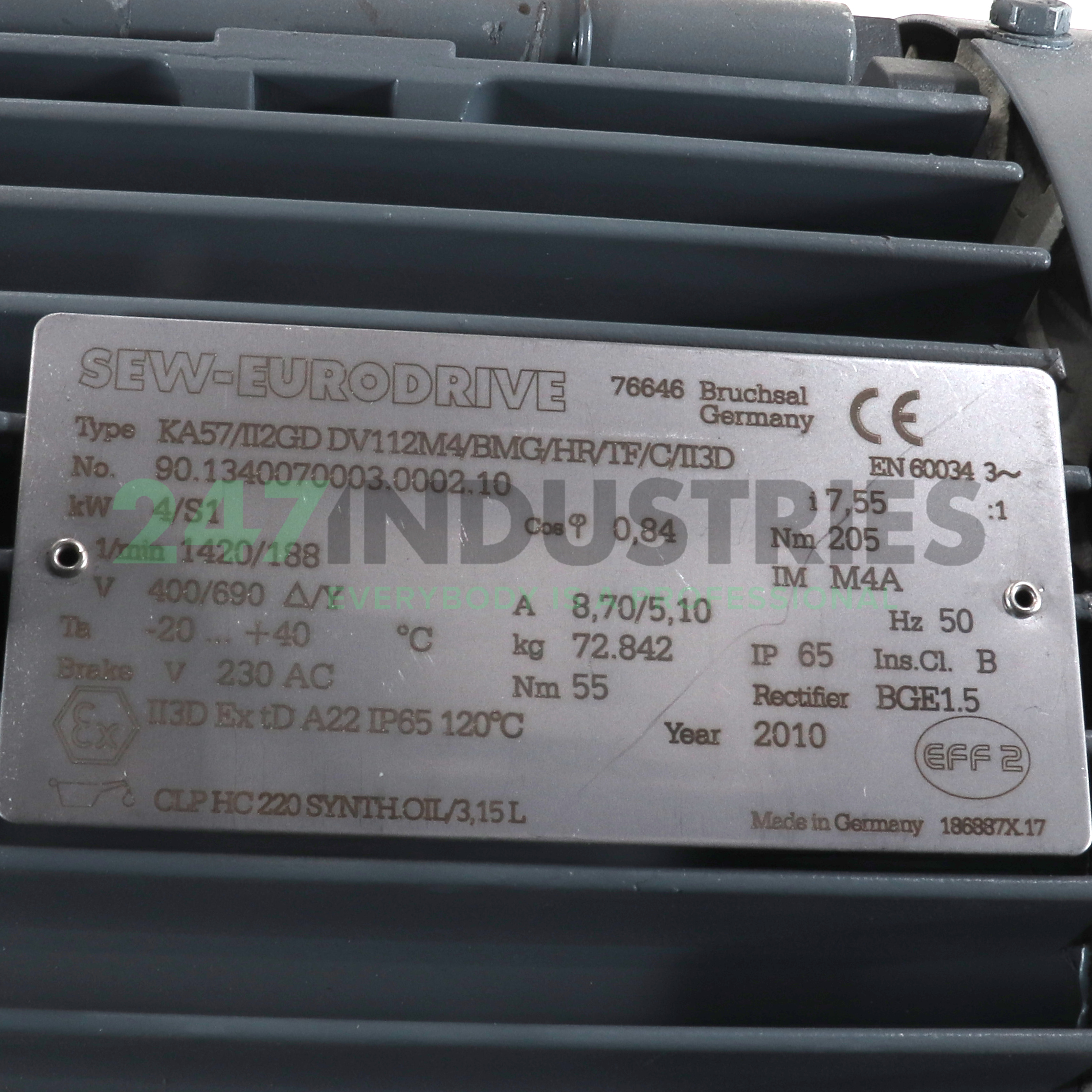 KA57/II2GDDV112M4BMGH SEW-EURODRIVE Image 2