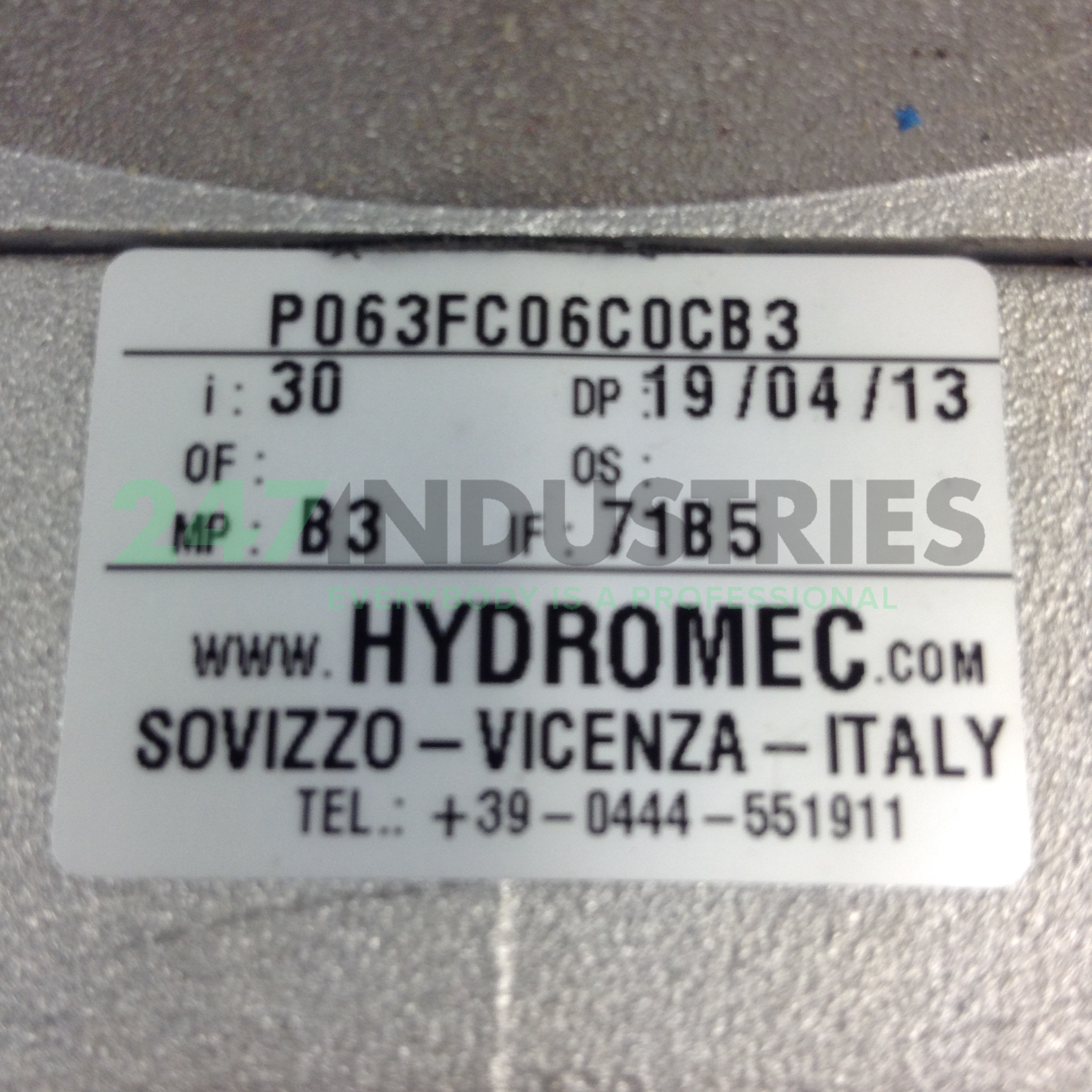 P063FC06C0CB3-B5I30 Hydro-Mec Image 2