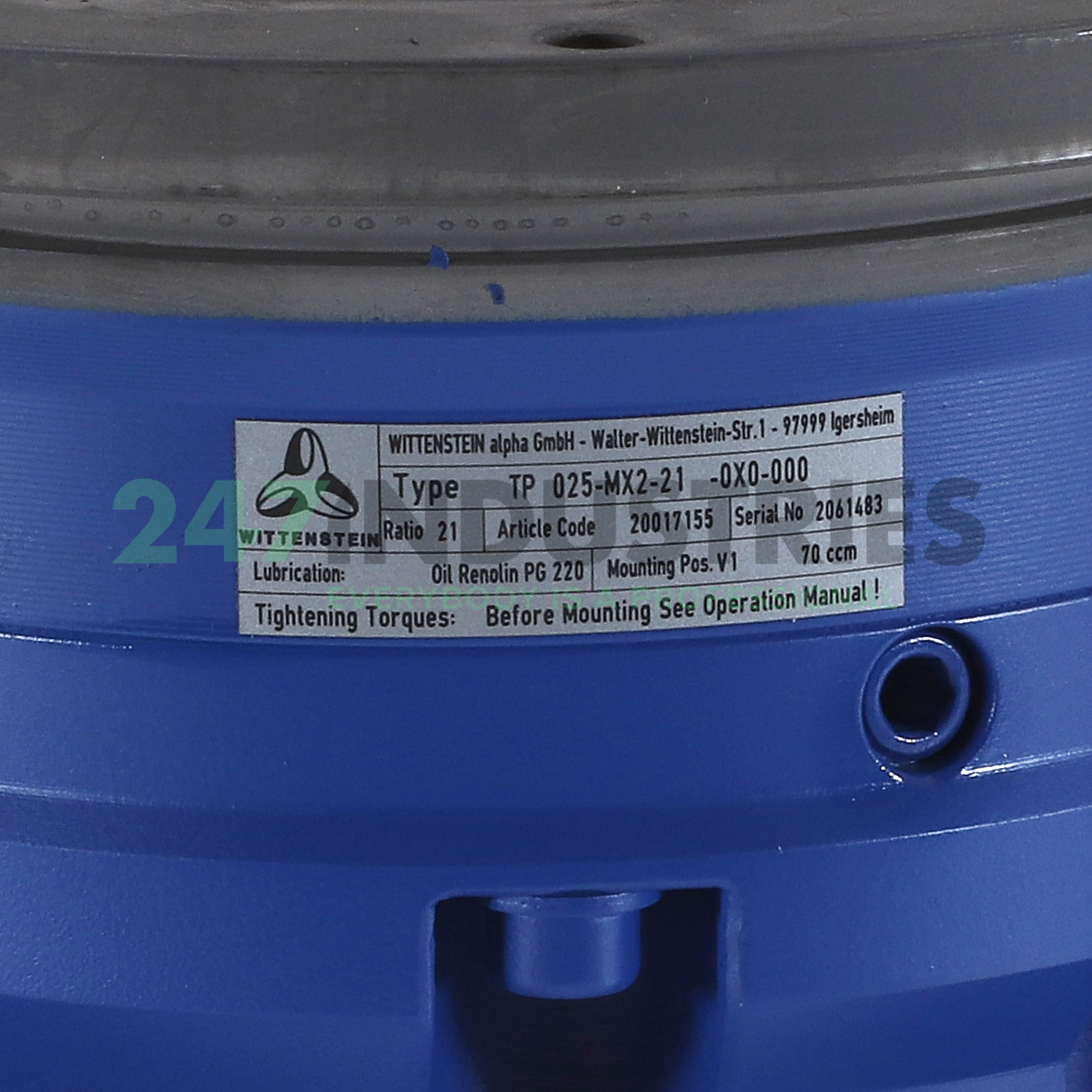 TP025-MX2-21-0X0-000 Wittenstein Alpha Image 2