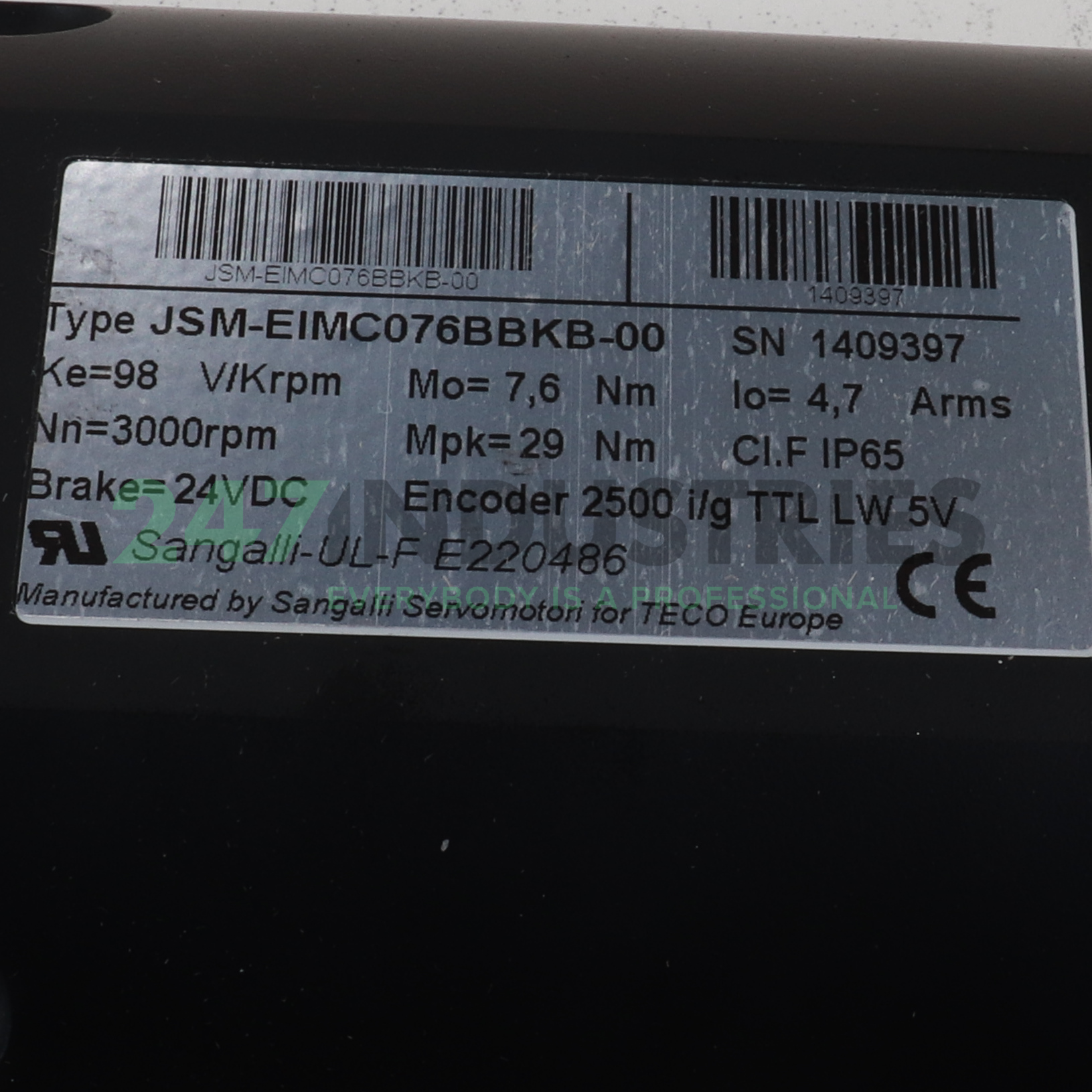 JSM-EIMC076BBKB-00 Teco Image 2